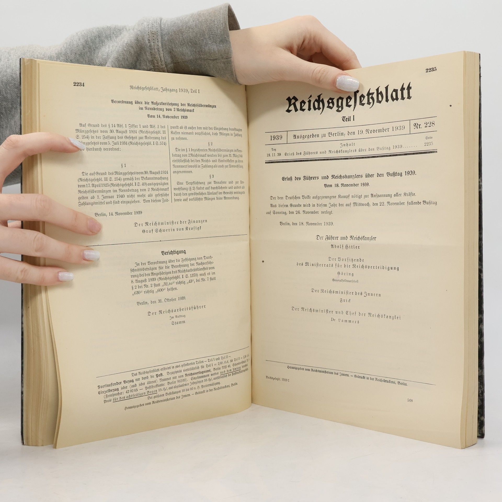 Various authors RGBI 1939 I