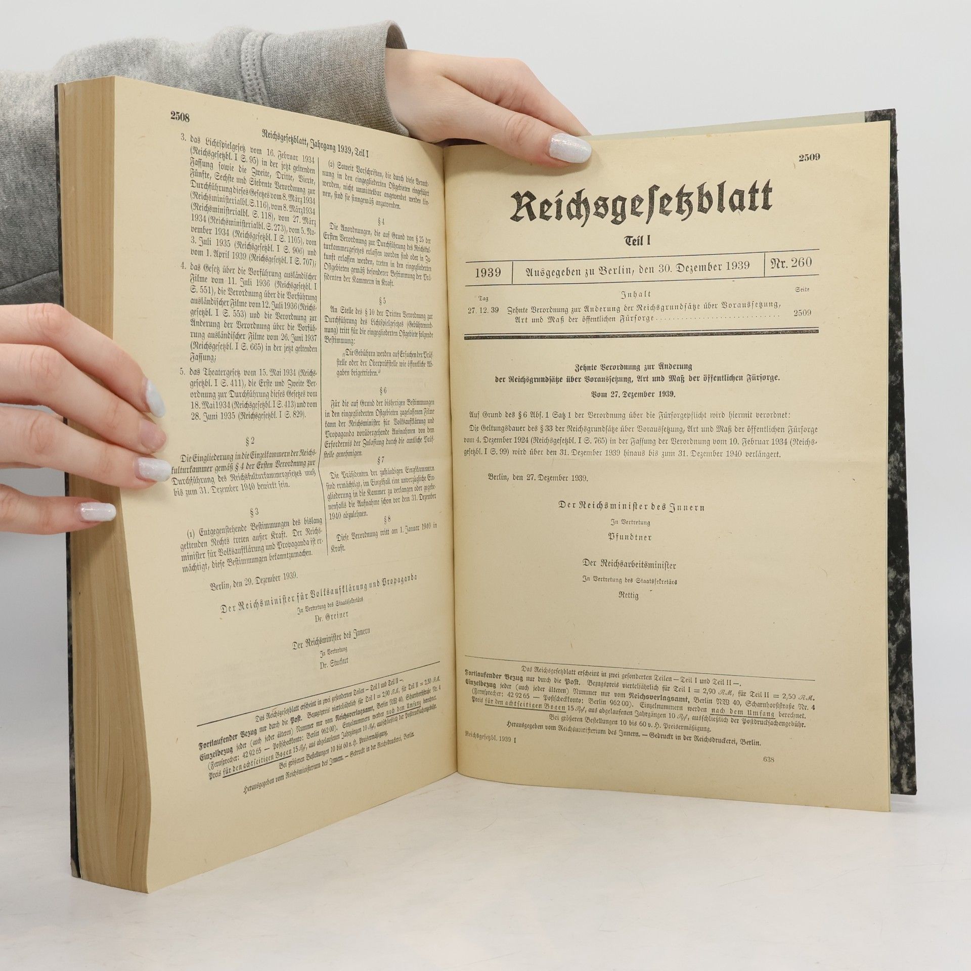 Various authors RGBI 1939 I