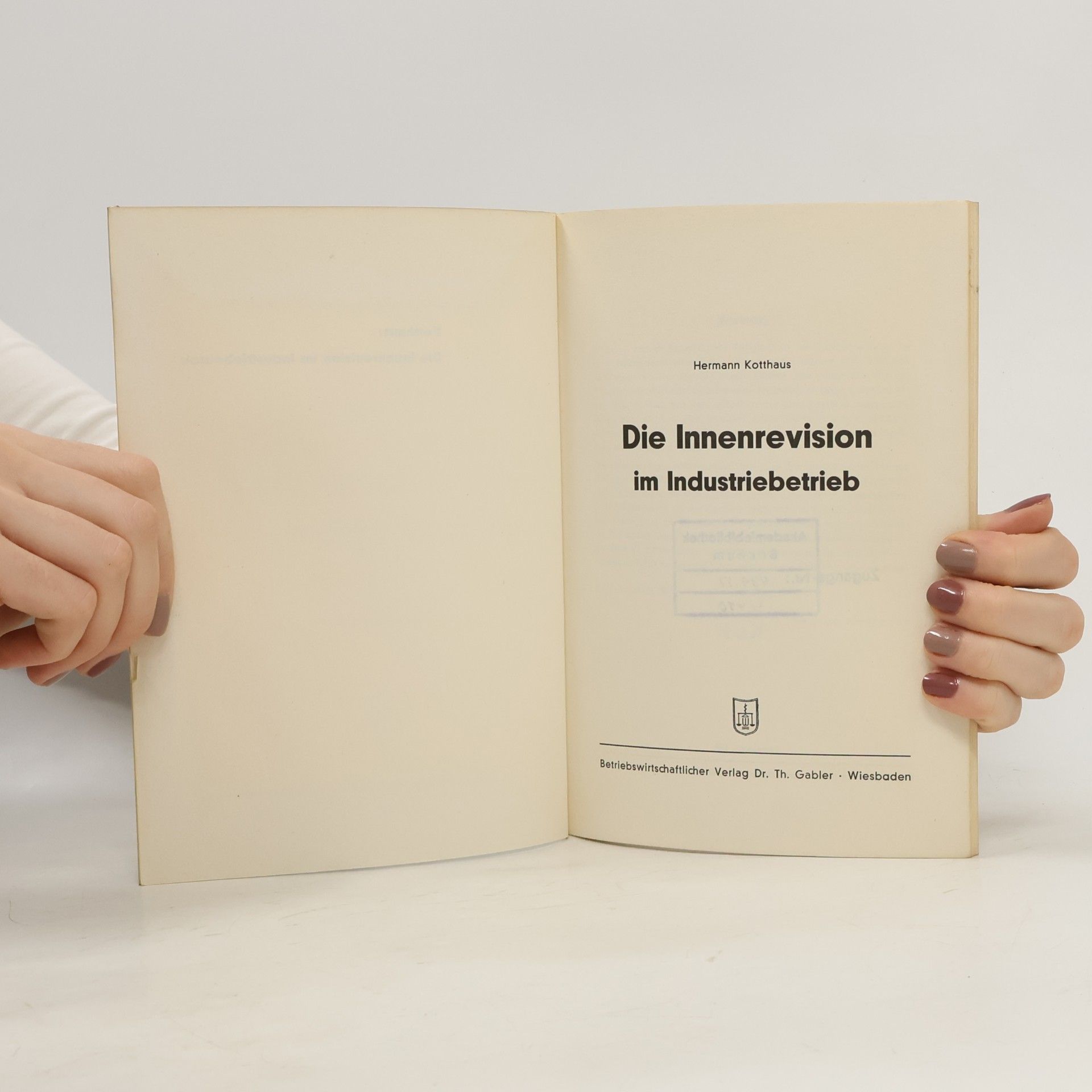 Hermann Kotthaus Die Innenrevision im Industriebetrieb