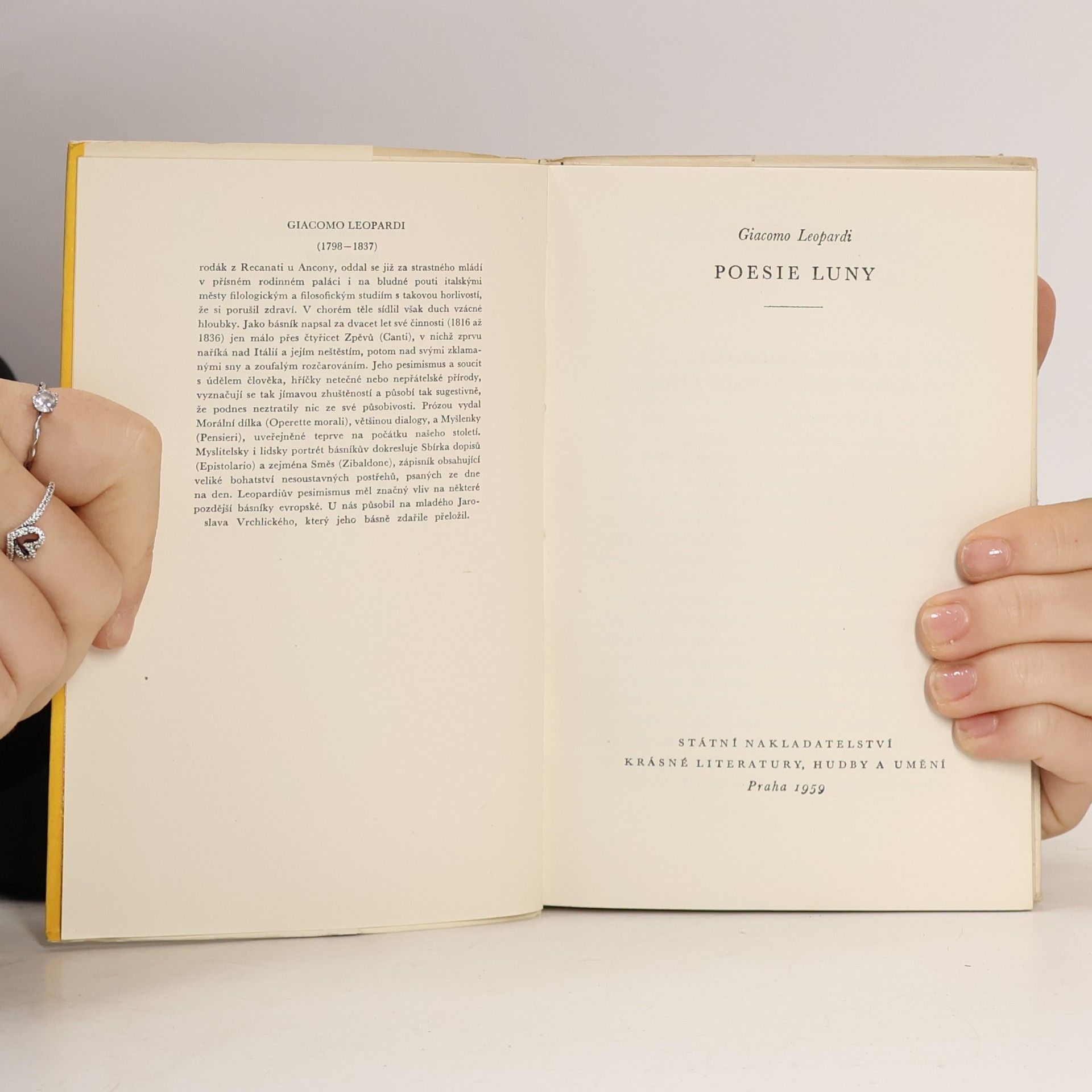 Giacomo Leopardi Poesie luny