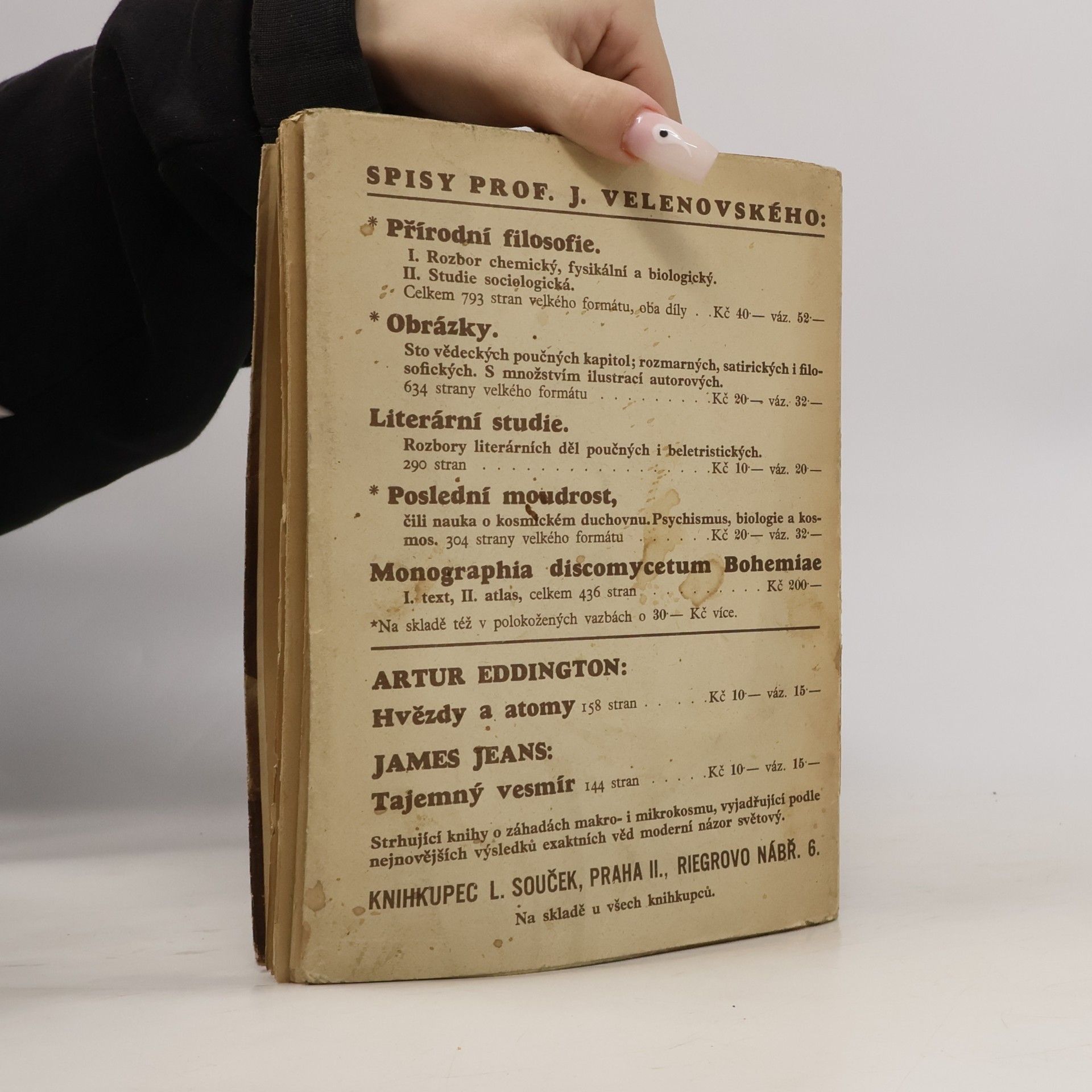 Josef Velenovský Literární studie