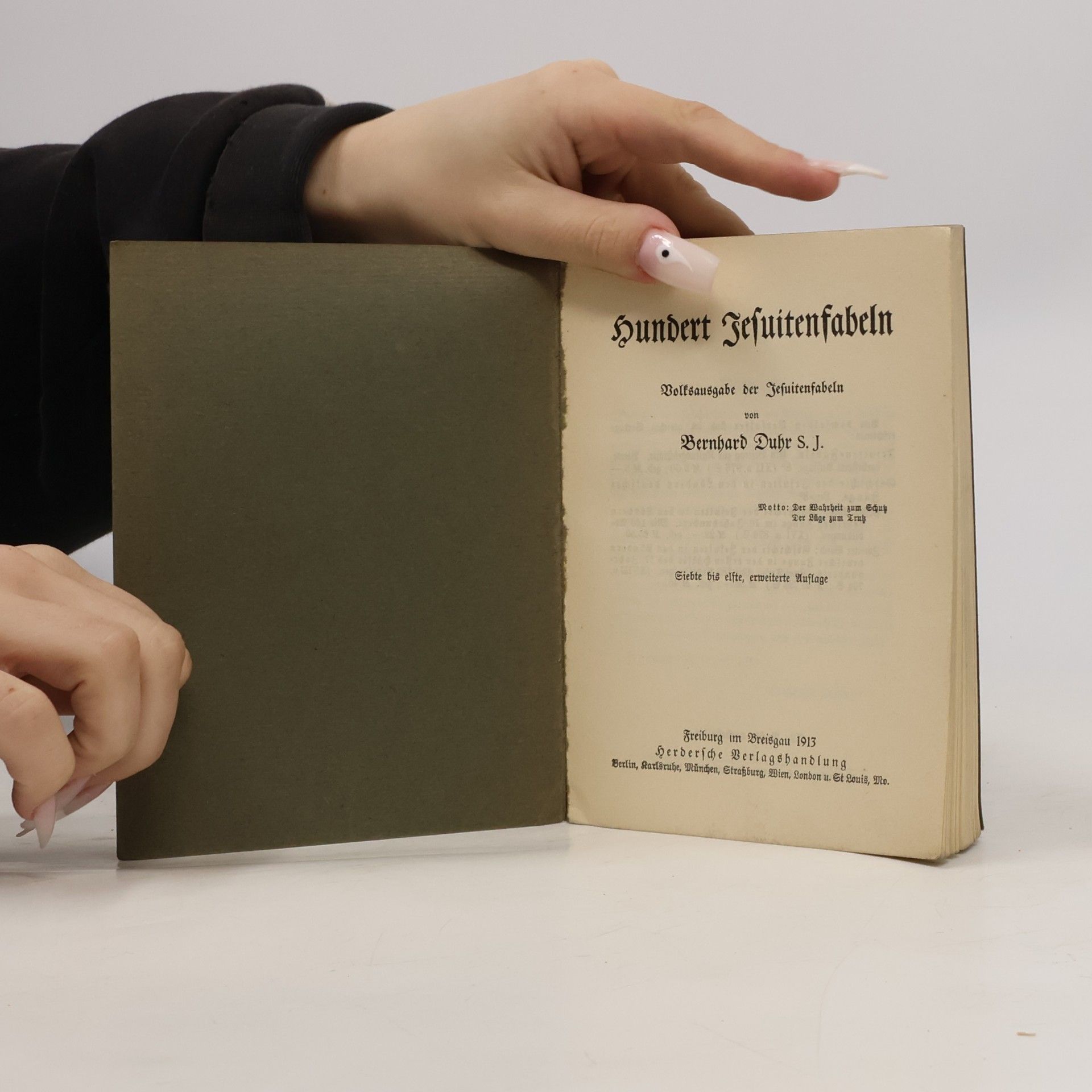 Bernhard Duhr S. J. Hundert Jesuitenfabeln