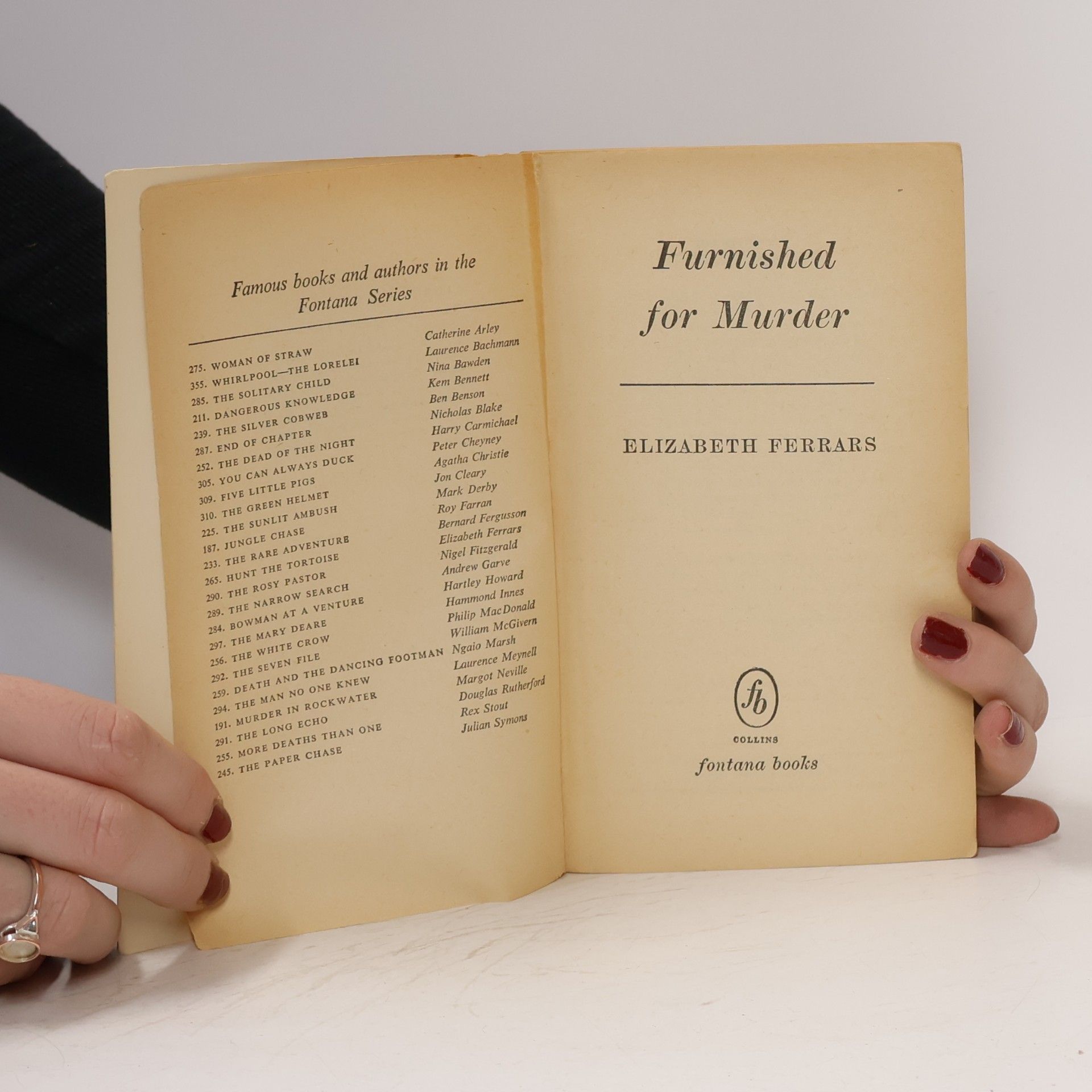 Elizabeth Ferrars Furnished for Murder