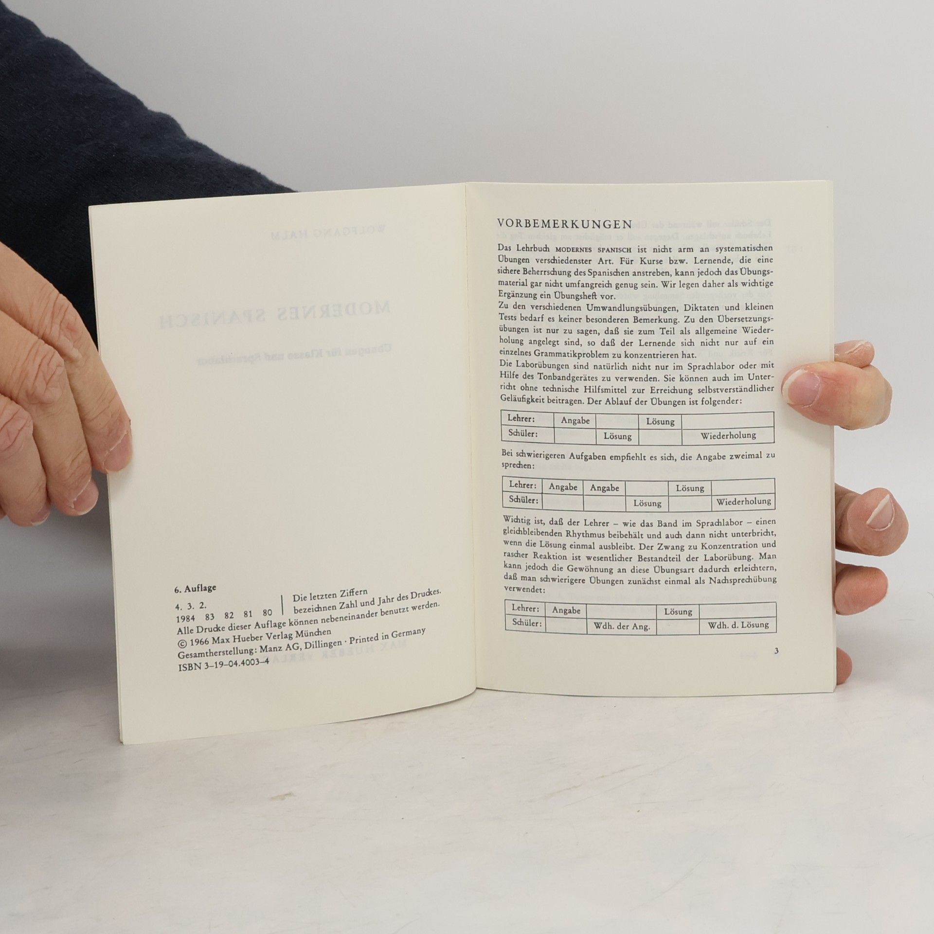 Wolfgang Halm Modernes Spanisch, Übungen für Klasse und Sprachlabor
