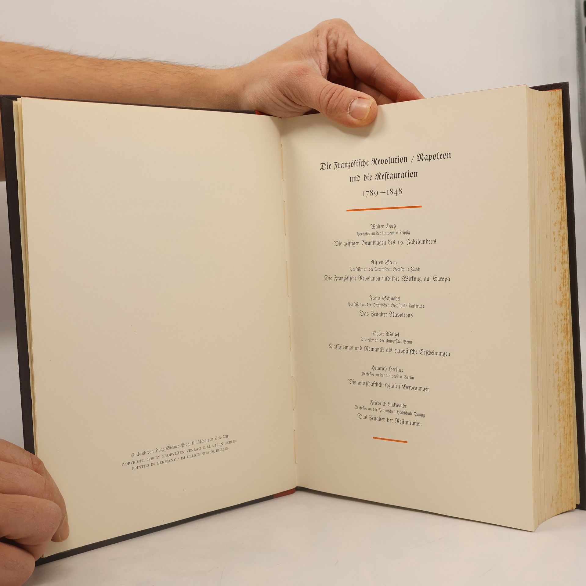 Walter Goetz Die Französische Revolution, Napoleon und die Restauration 1789-1848