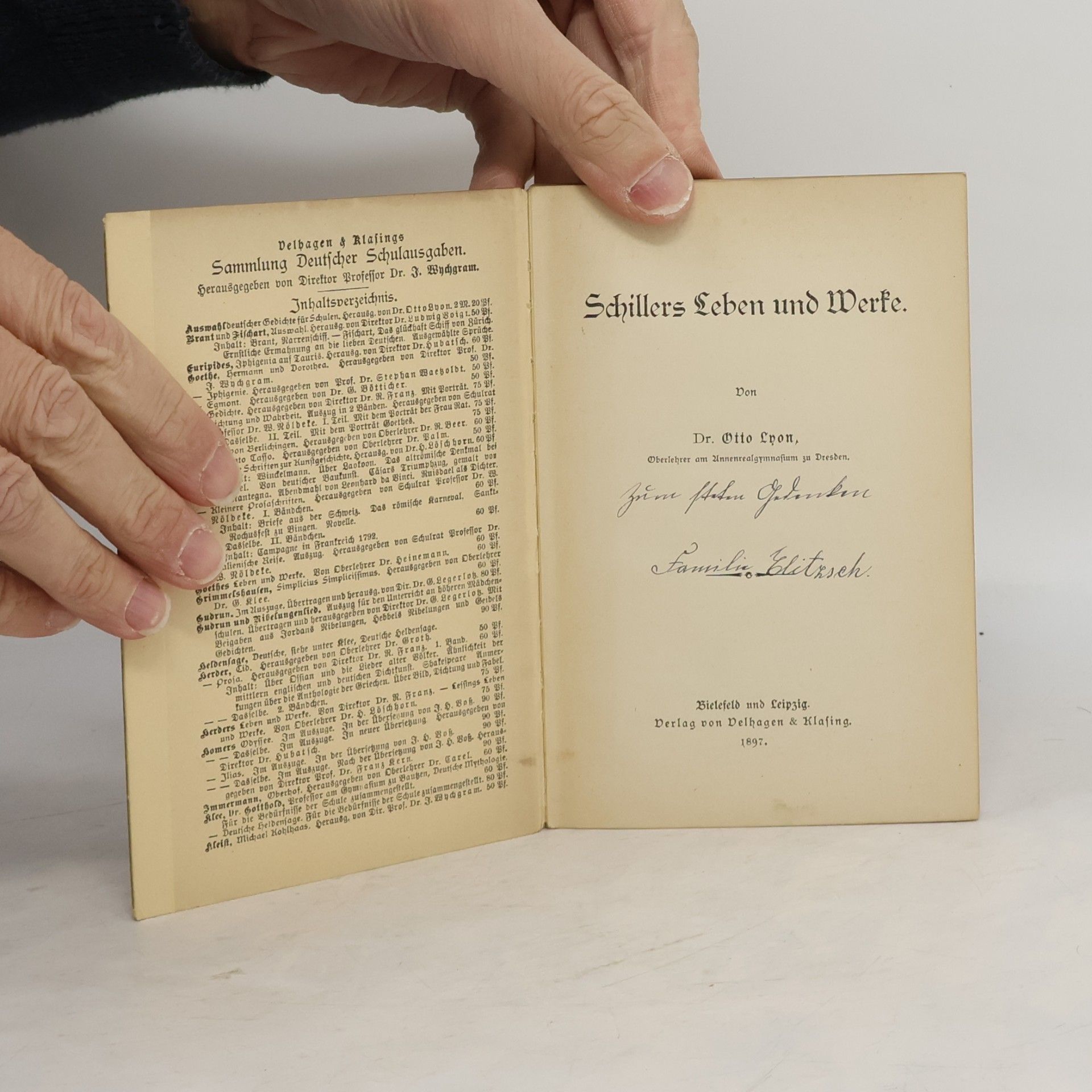Dr. Otto Lyon Schillers Leben und Werke. 39