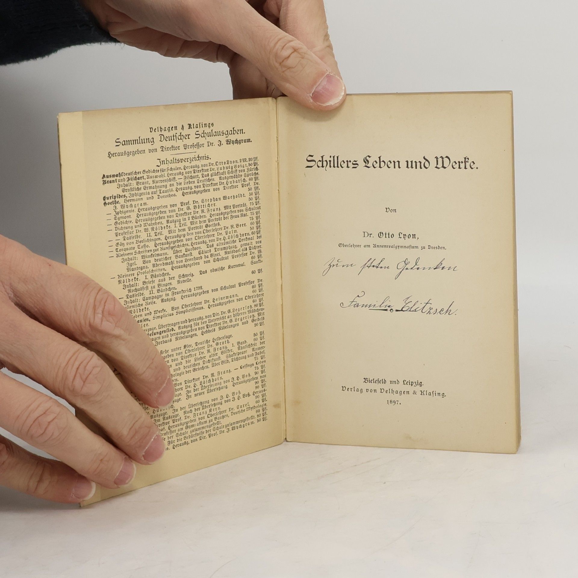 Dr. Otto Lyon Schillers Leben und Werke. 39