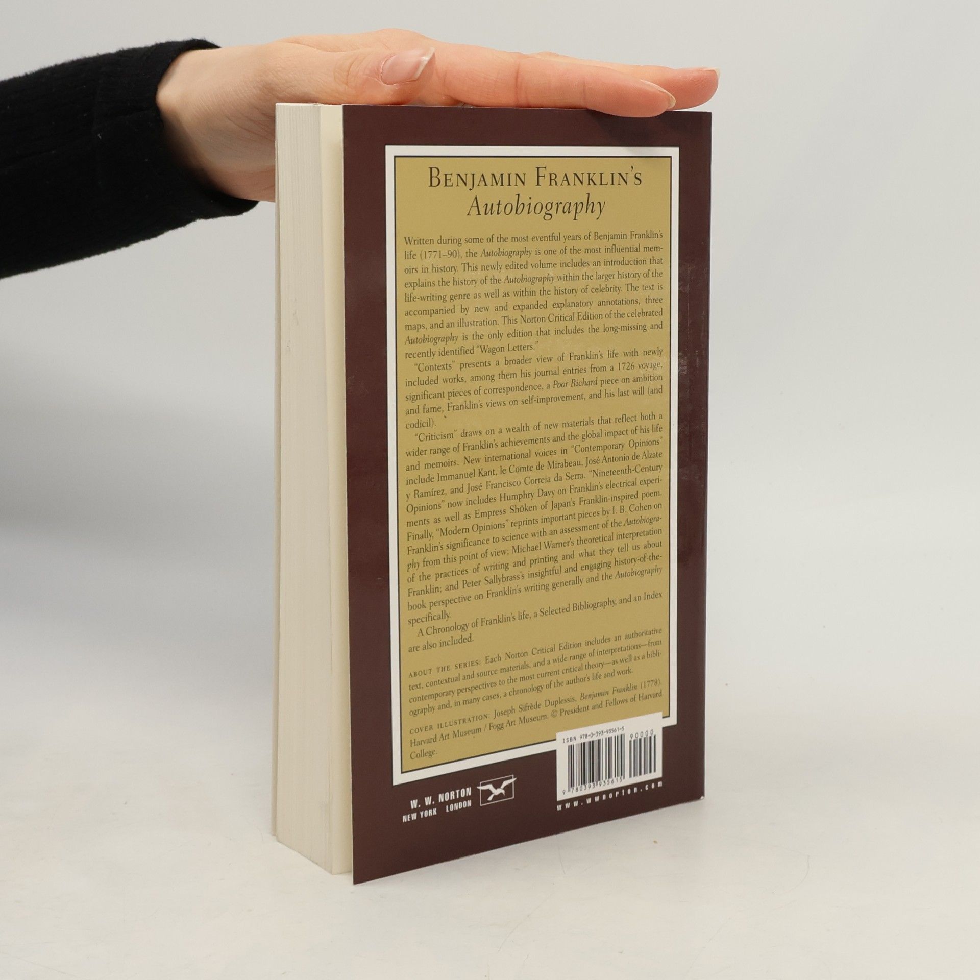 Benjamin Franklin Benjamin Franklin's Autobiography. Autobiographie, englische Ausgabe