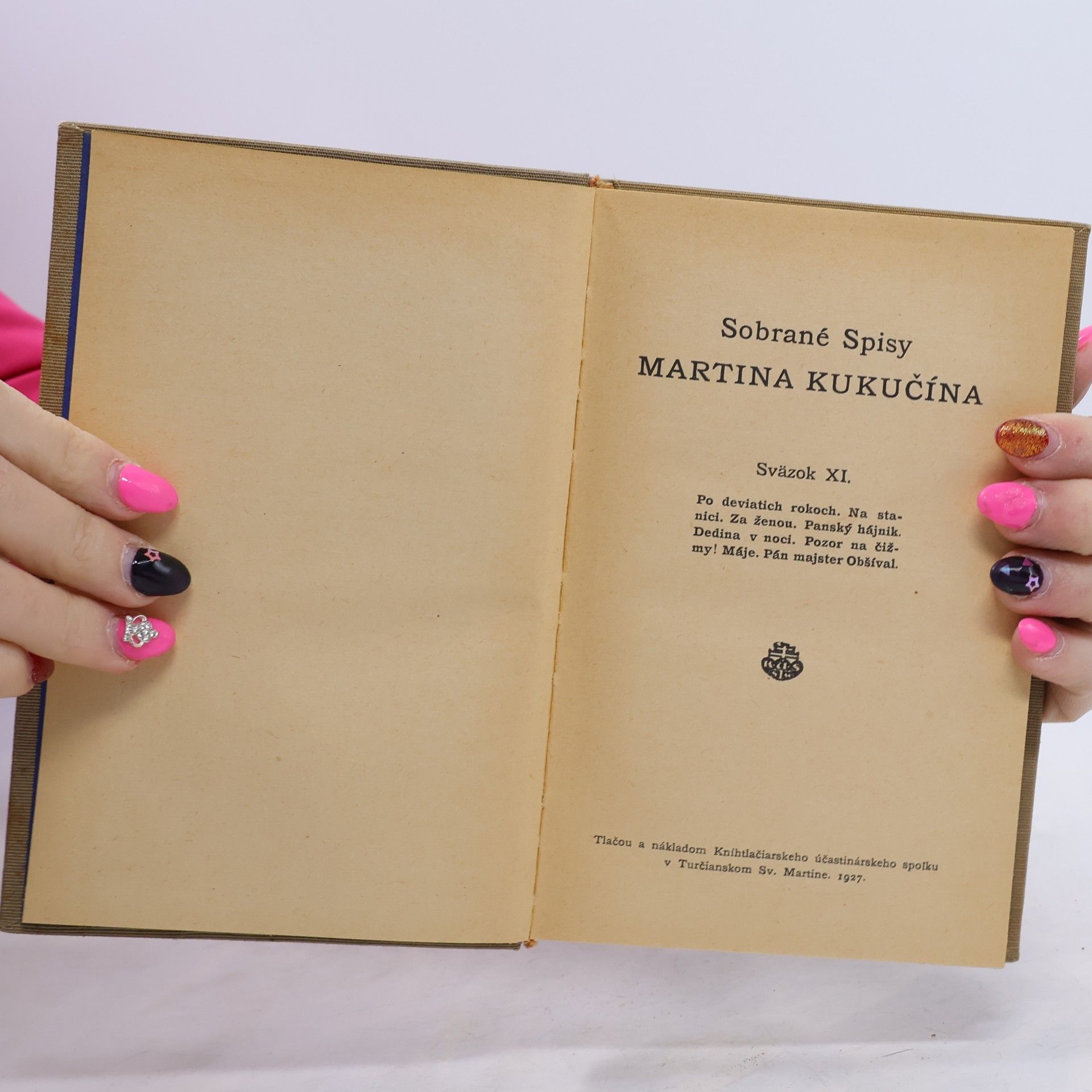 Martin Kukučín Sobrané spisy Martina Kukučína