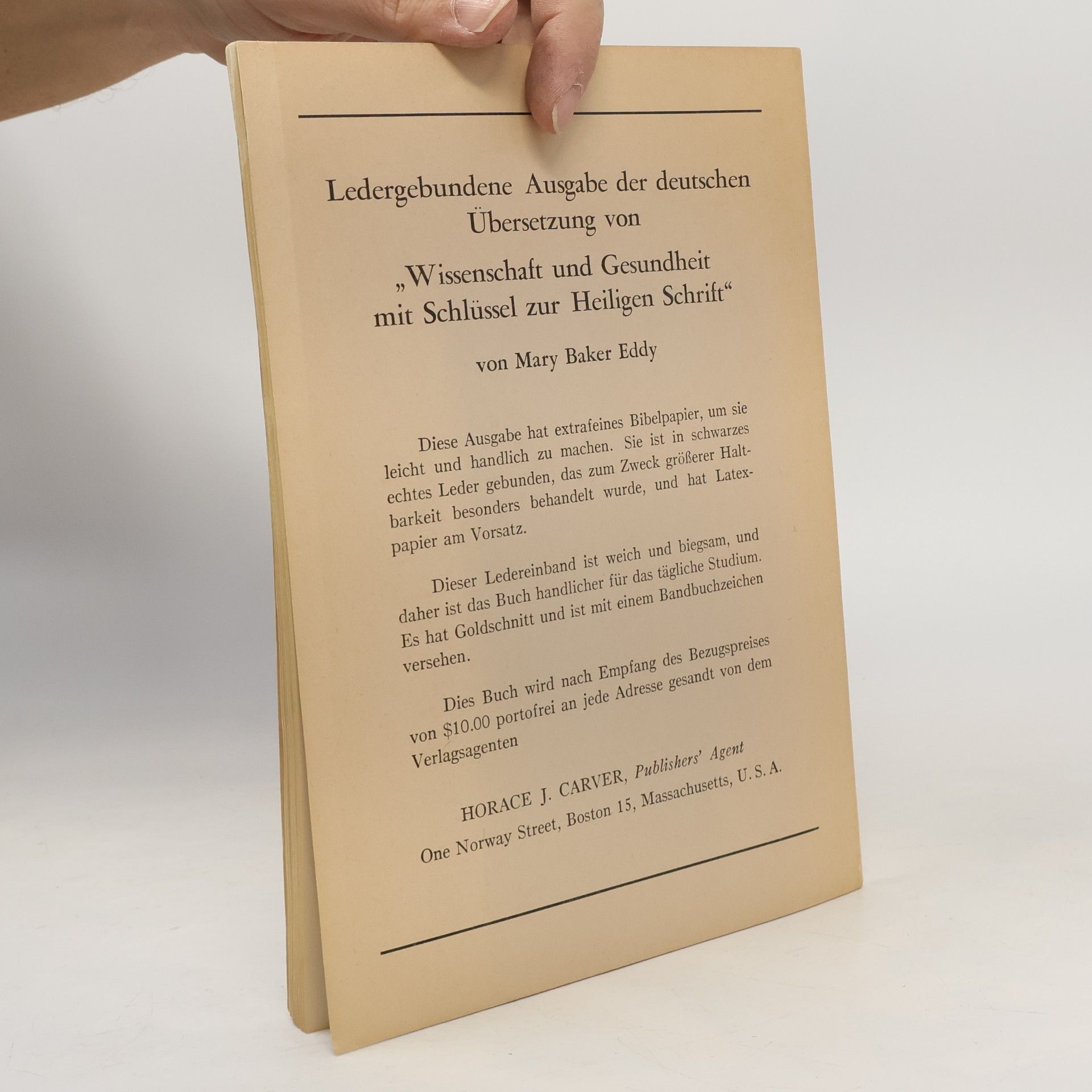 Mary Baker Eddy Der Herold der Christlichen Wissenschaft 6