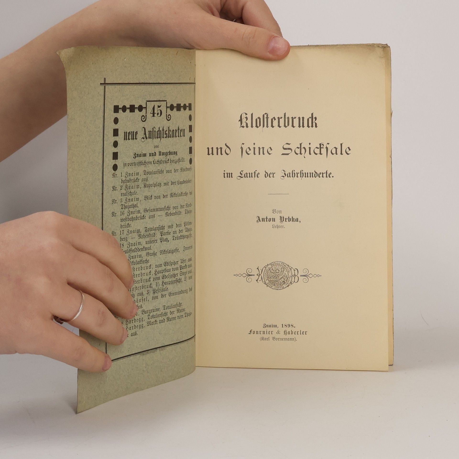 Anton Vrbka Klosterbruck und seine Schicksale