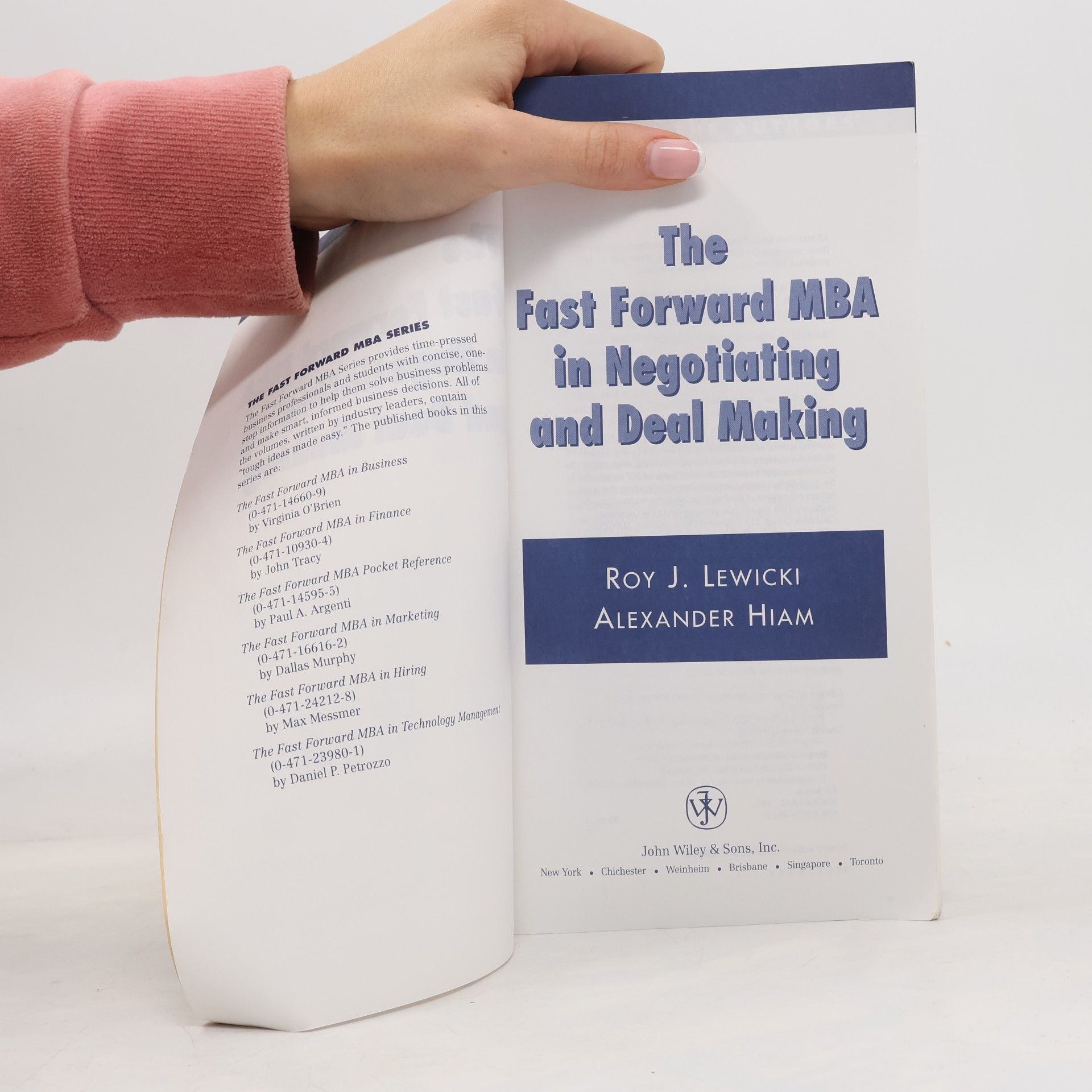 Roy J. Lewicki Portable MBA: The Fast Forward MBA in Negotiating and Deal Making