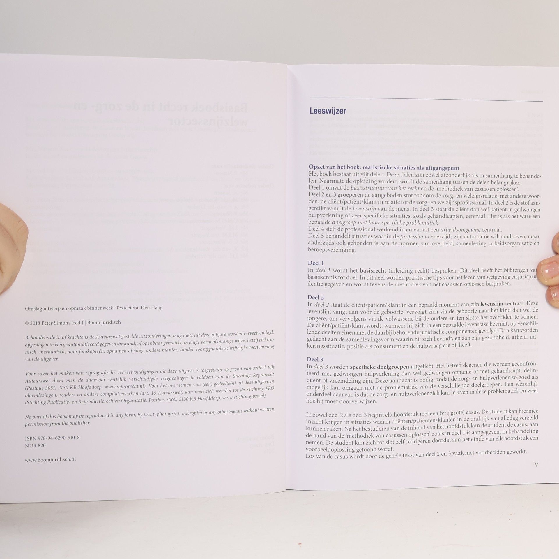Peter Simons Basisboek Recht in de Zorg- en Welzijnssector 2018-2019