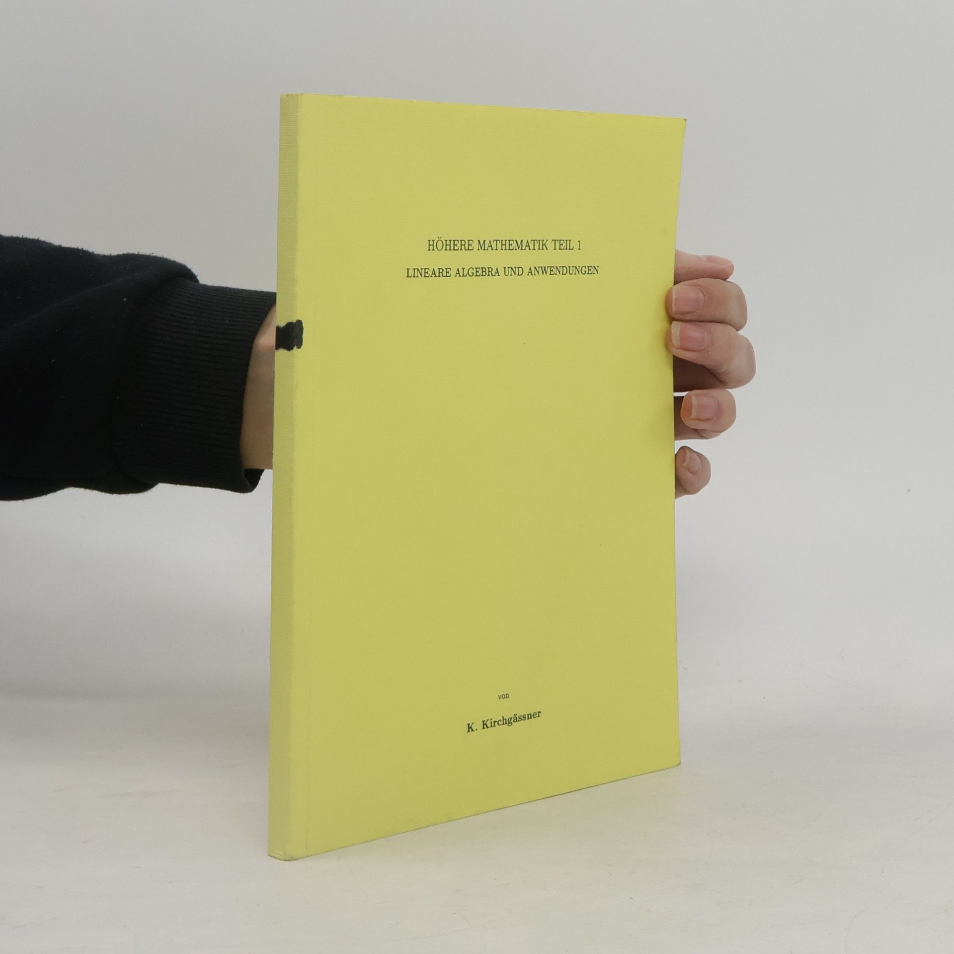 Klaus Kirchgässner HÖHERE MATHEMATIK TEIL 1