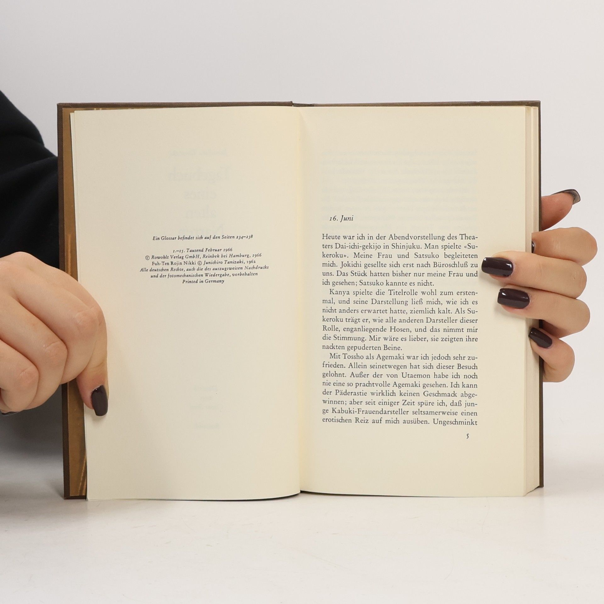 Jun'ichirō Tanizaki Tagenbuch eines alten Narren