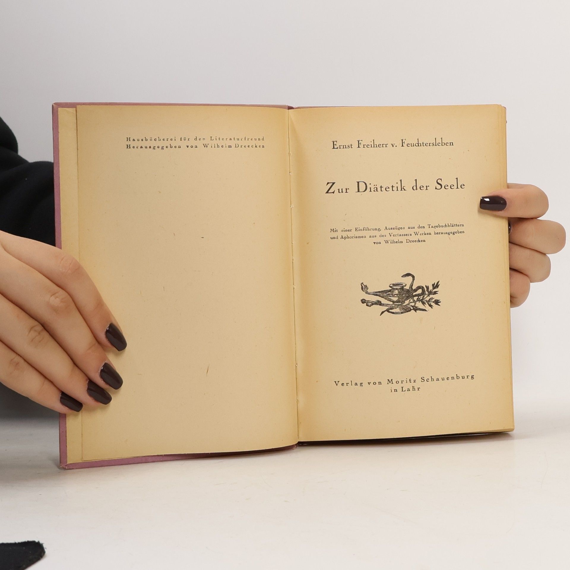 Ernst von Feuchtersleben Zur Diätetik der Seele
