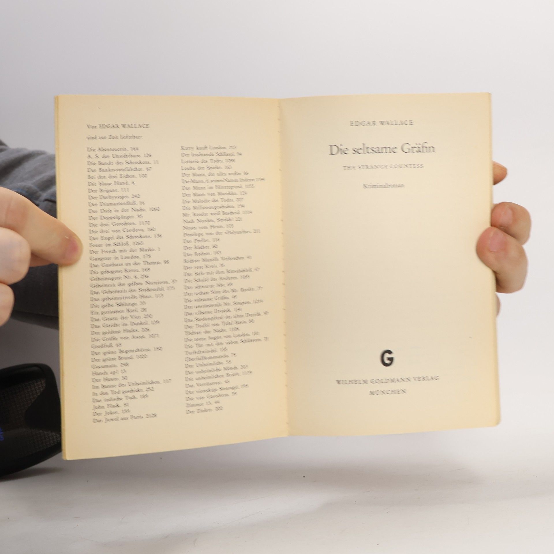 Edgar Wallace Die seltsame Gräfin