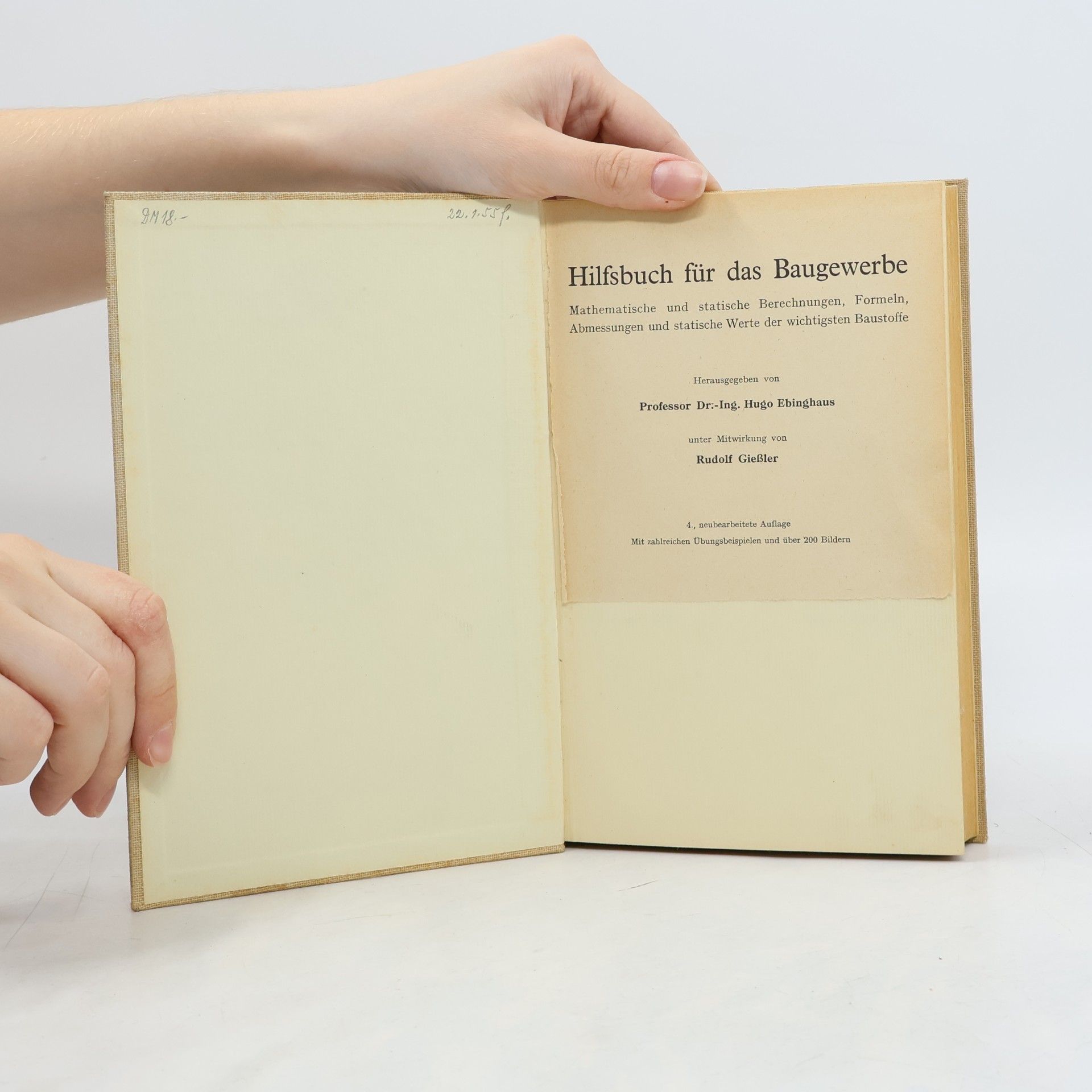 Hugo Ebinghaus Hilfsbuch für das Baugewerbe