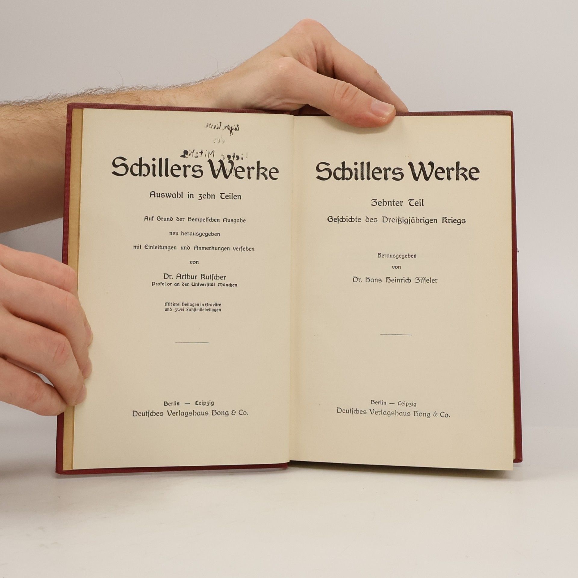 Arthur Rutscher Schillers Werke 10