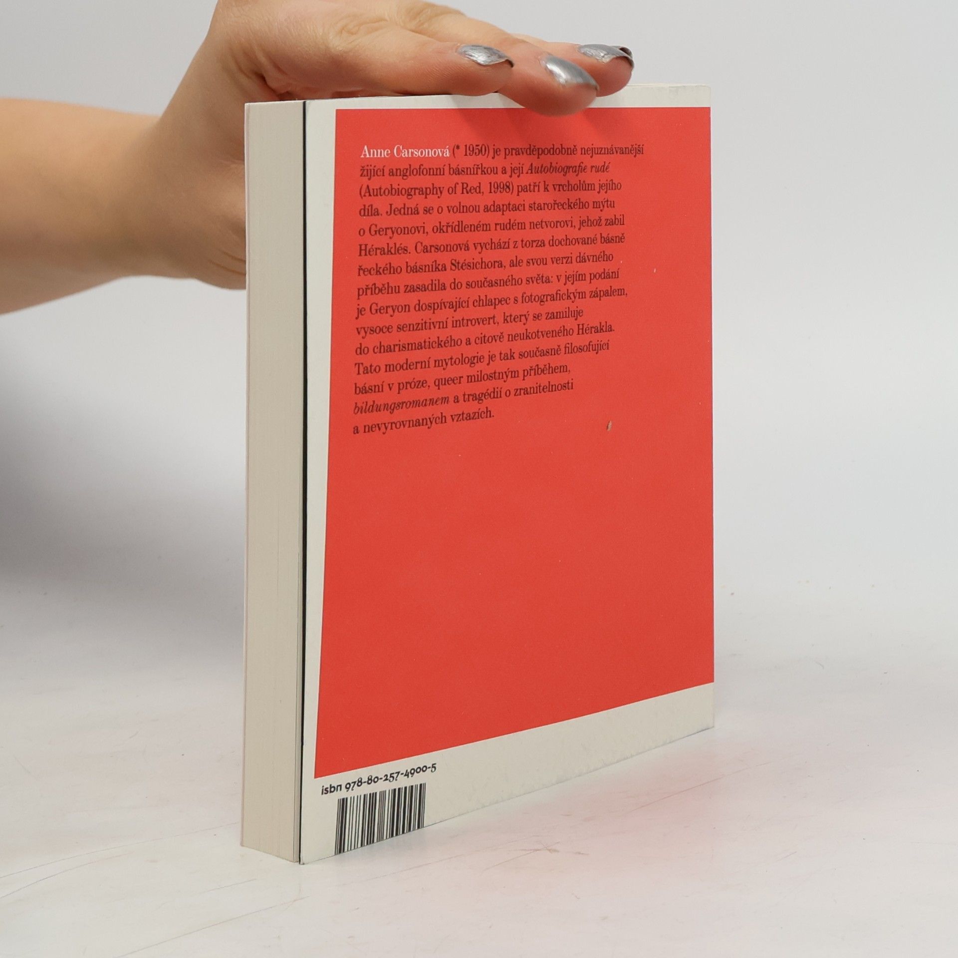 Anne Carson Autobiografie rudé : román ve verších