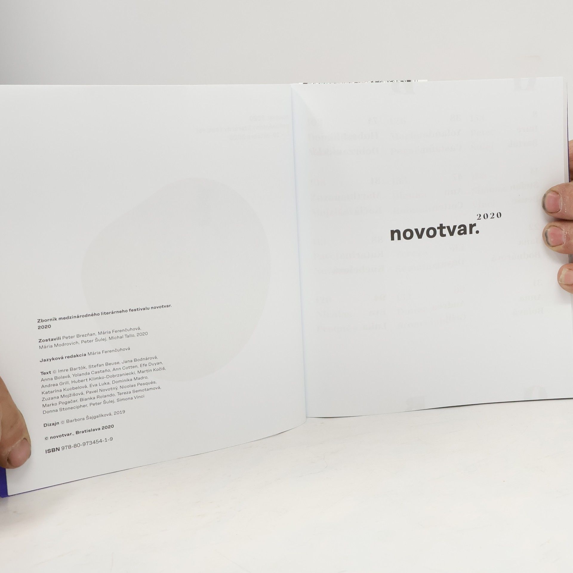 Peter Šulej Zborník medzinárodného literárneho festivalu Novotvar. 2020