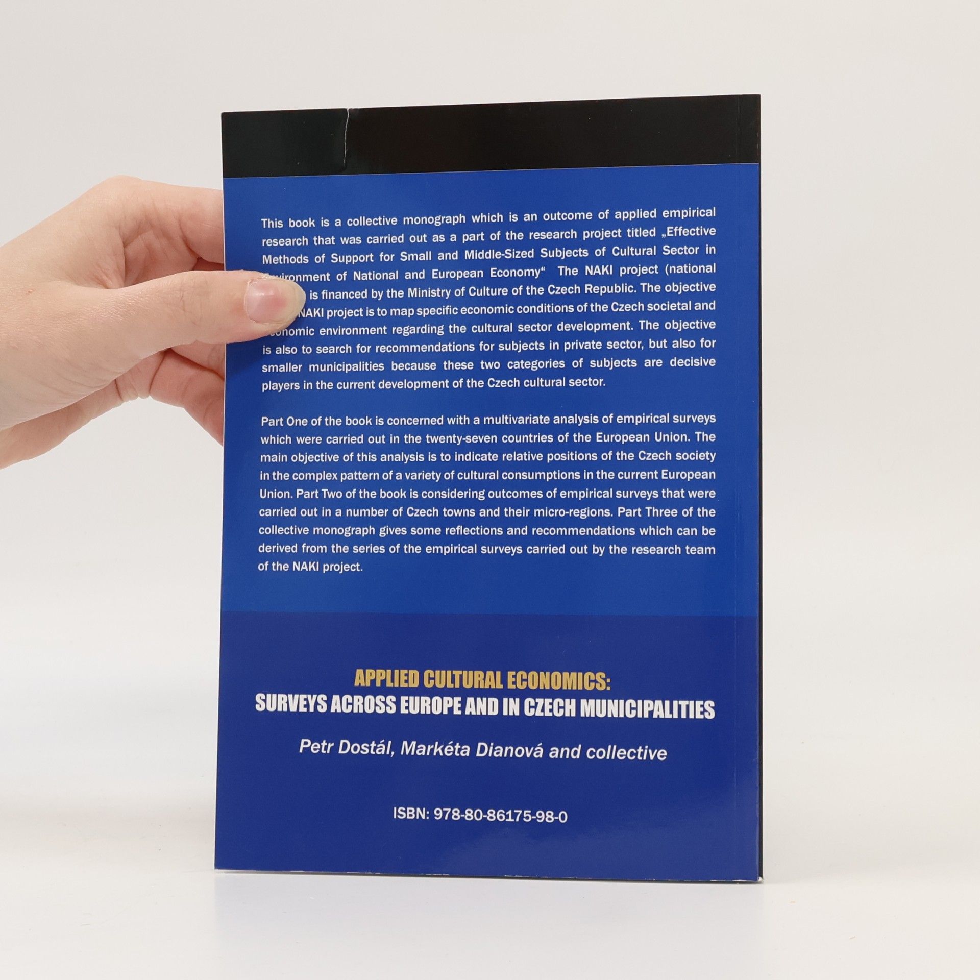 Petr Dostál Applied Cultural Economics: Surveys Across Europe and in Czech Municipalities