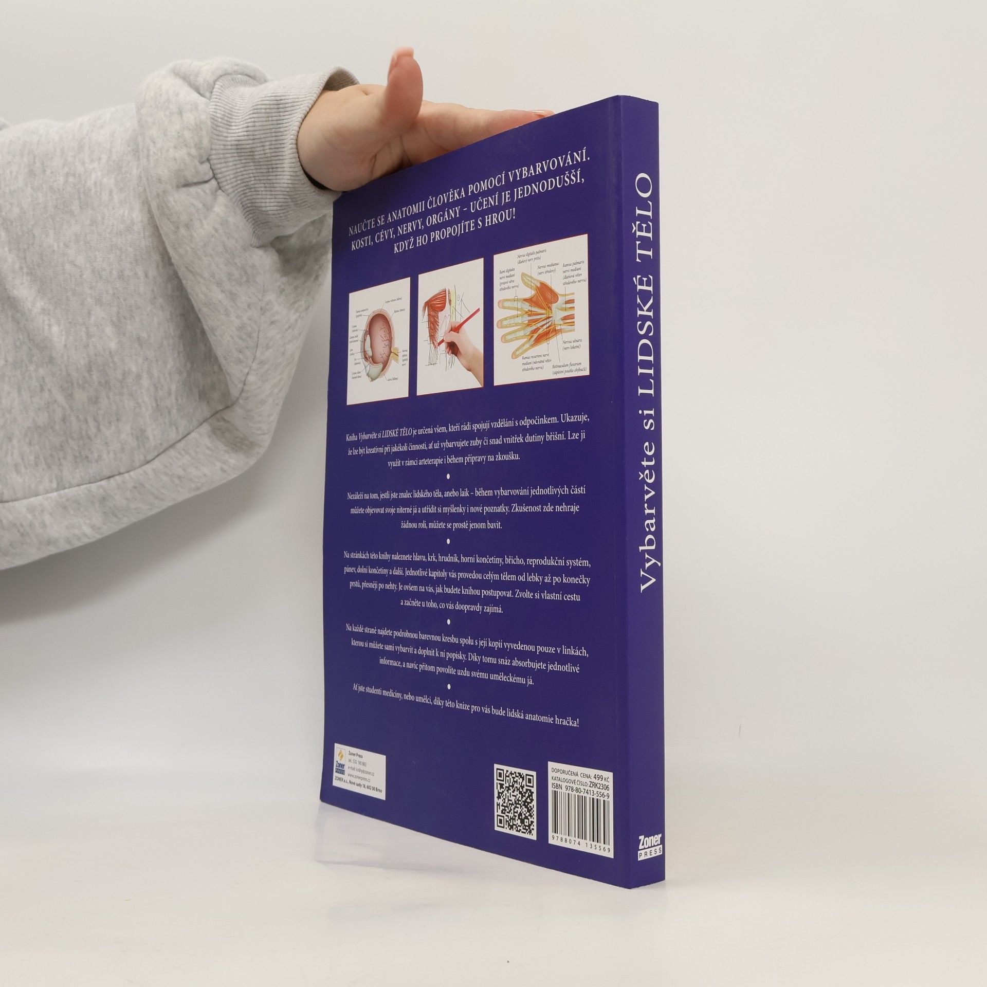Evelína Kovácsová Vybarvěte si lidské tělo : anatomie - 215 ilustrací s popisky