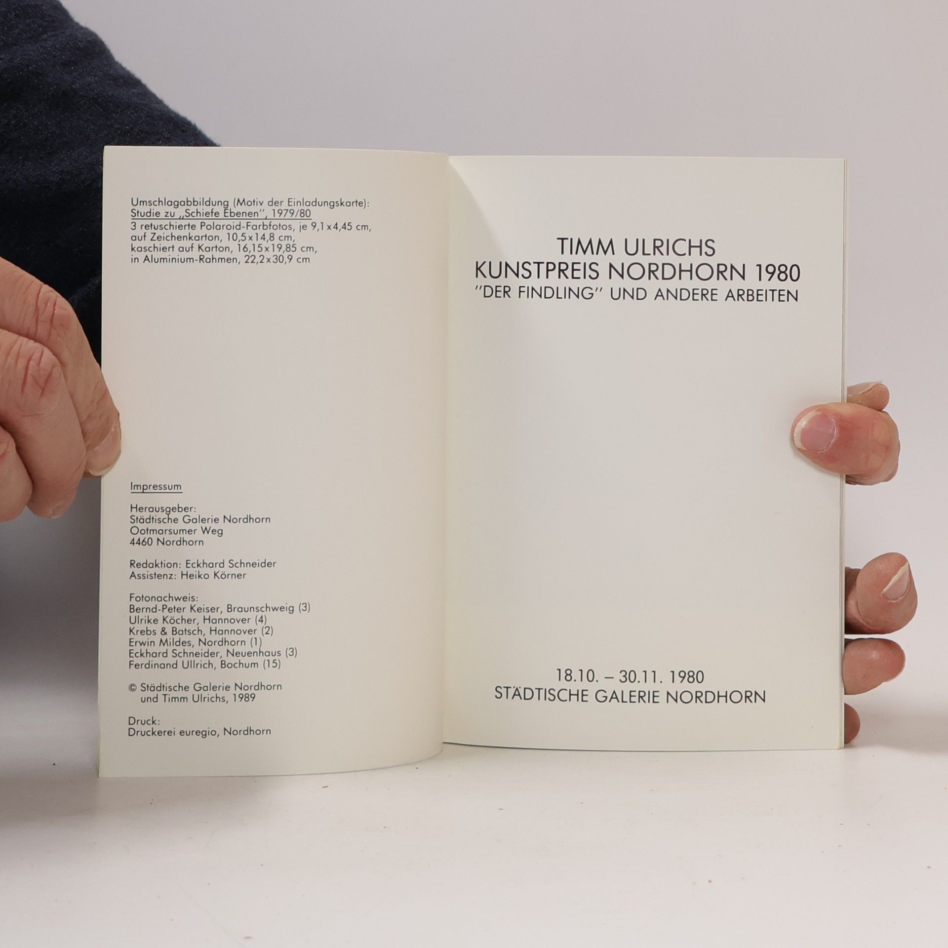 Timm Ulrichs Kunstpreis Nordhorn 1980