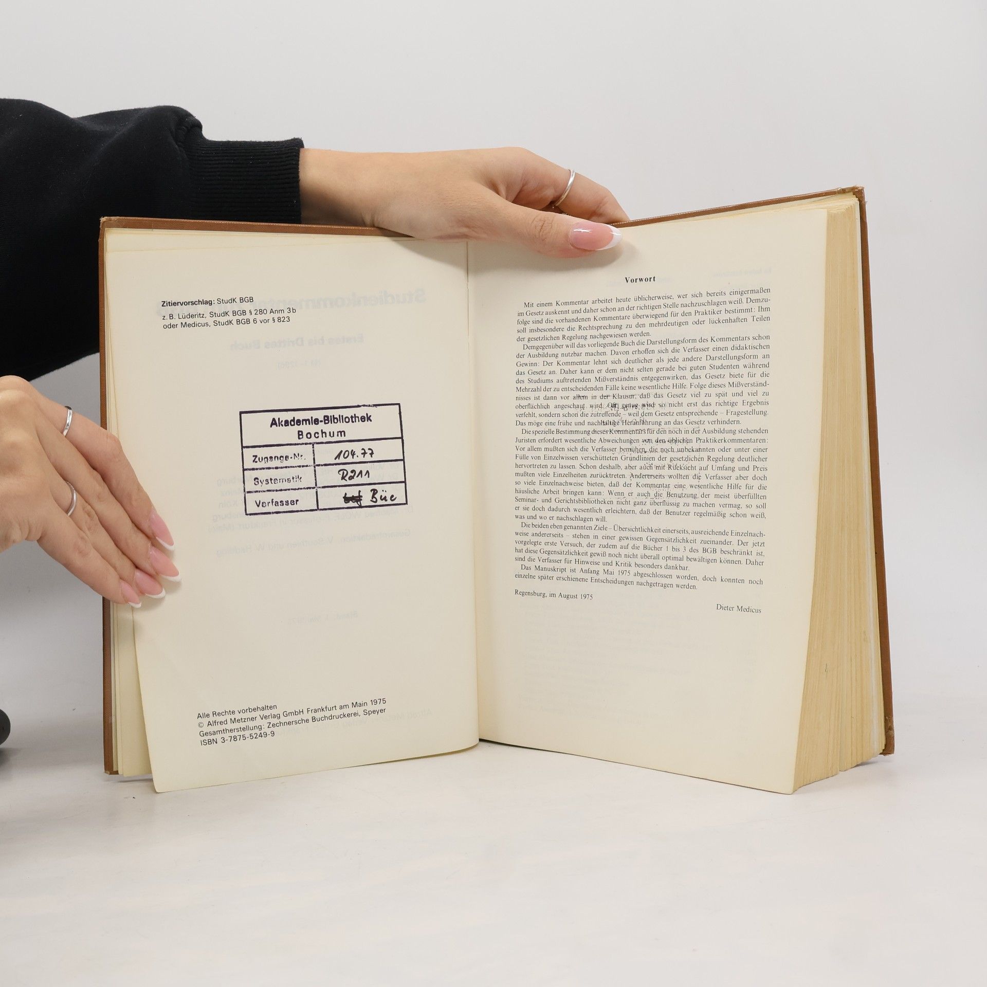 Volker Beuthien Studienkommentar zum BGB 1.-3. Buch ([section symbols] 1-1296)