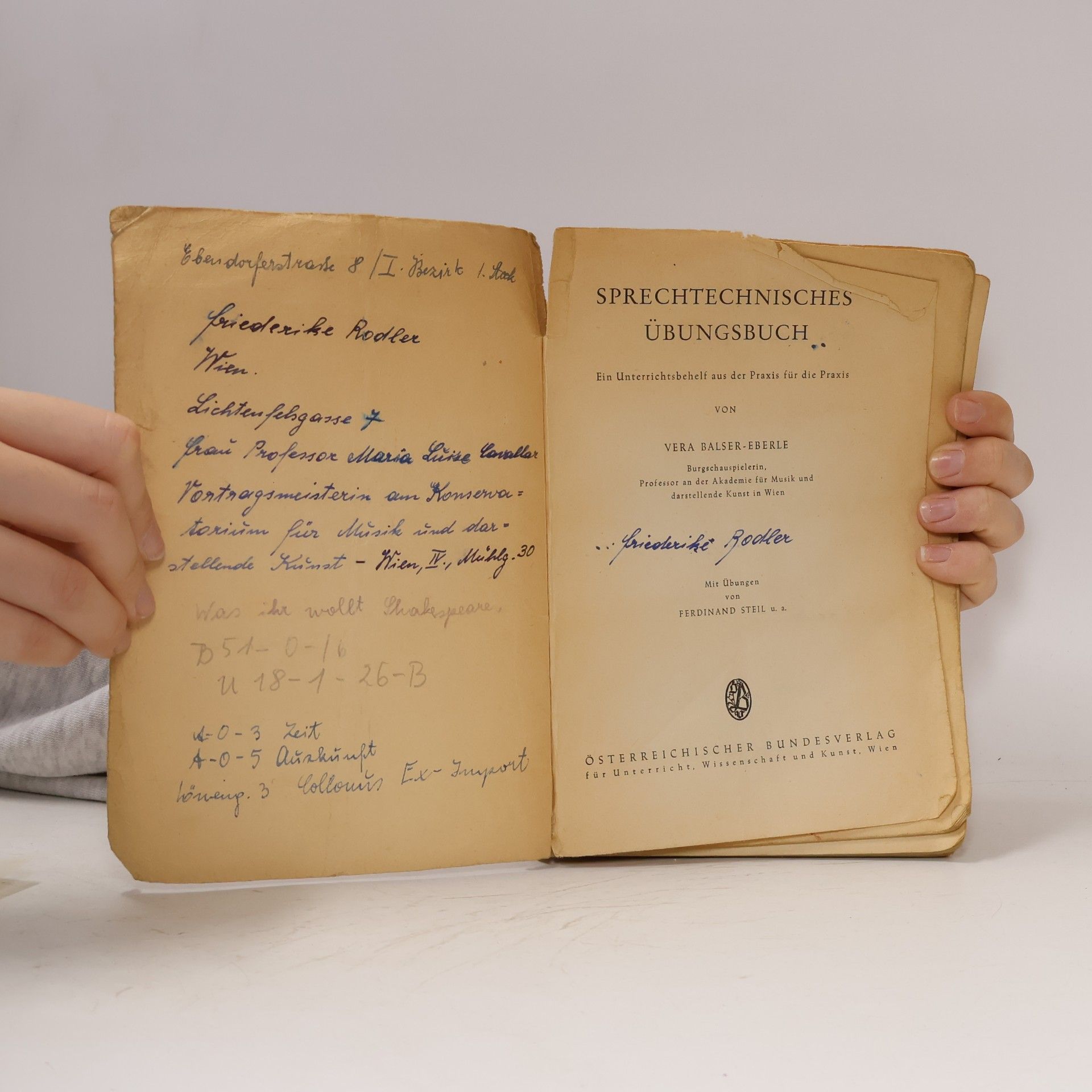Vera Balser Eberle Sprechtechnisches Übungsbuch