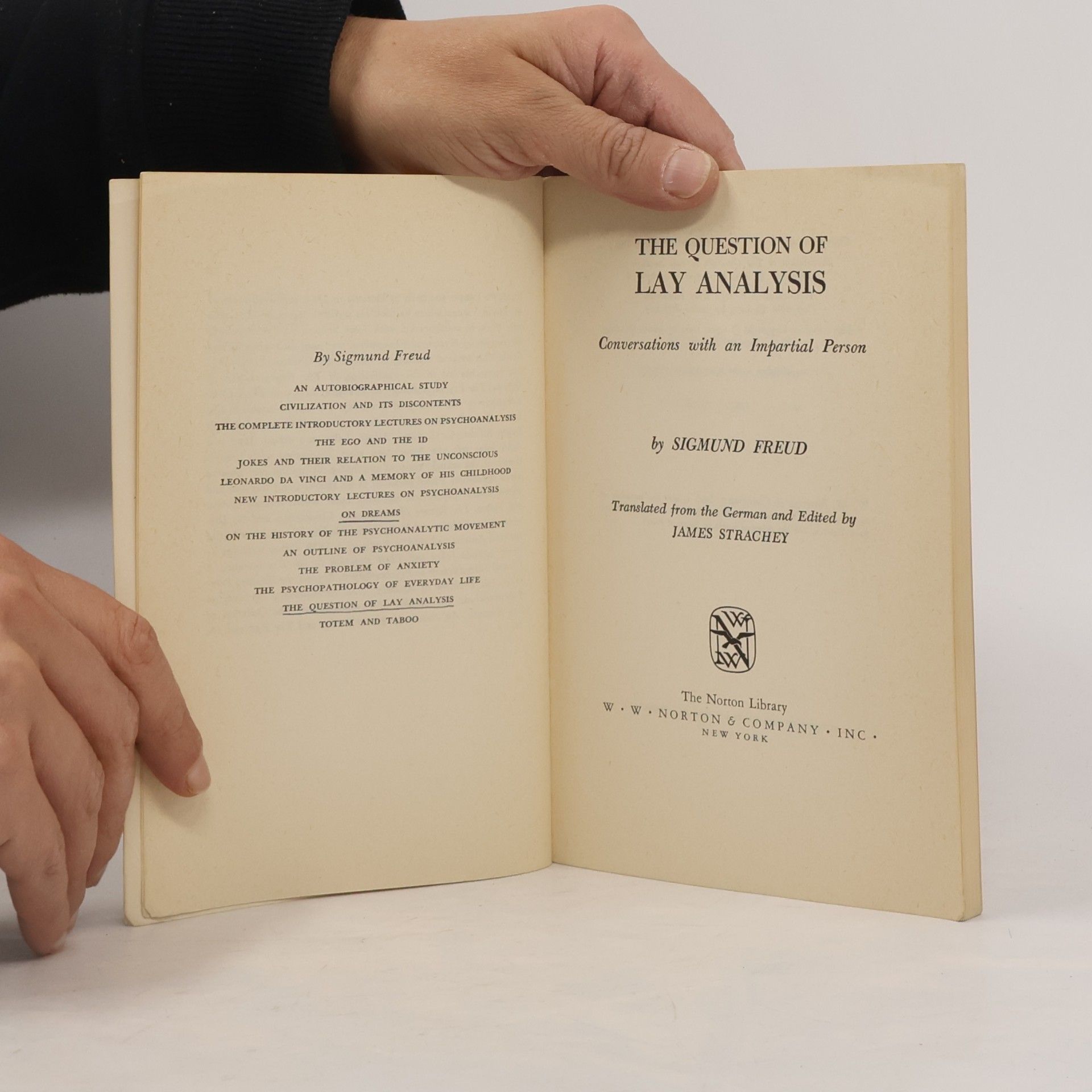 Sigmund Freud The Question of Lay Analysis