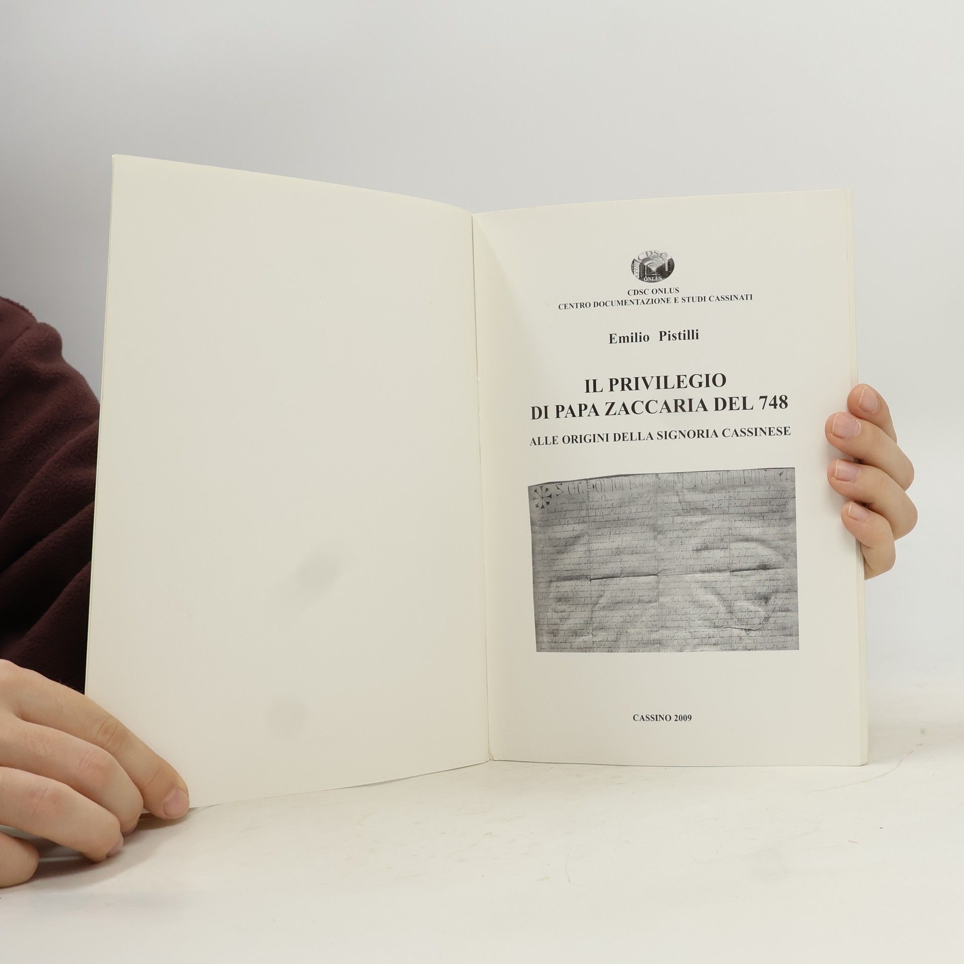 Emilio Pistilli Il privilegio di papa Zaccaria del 748