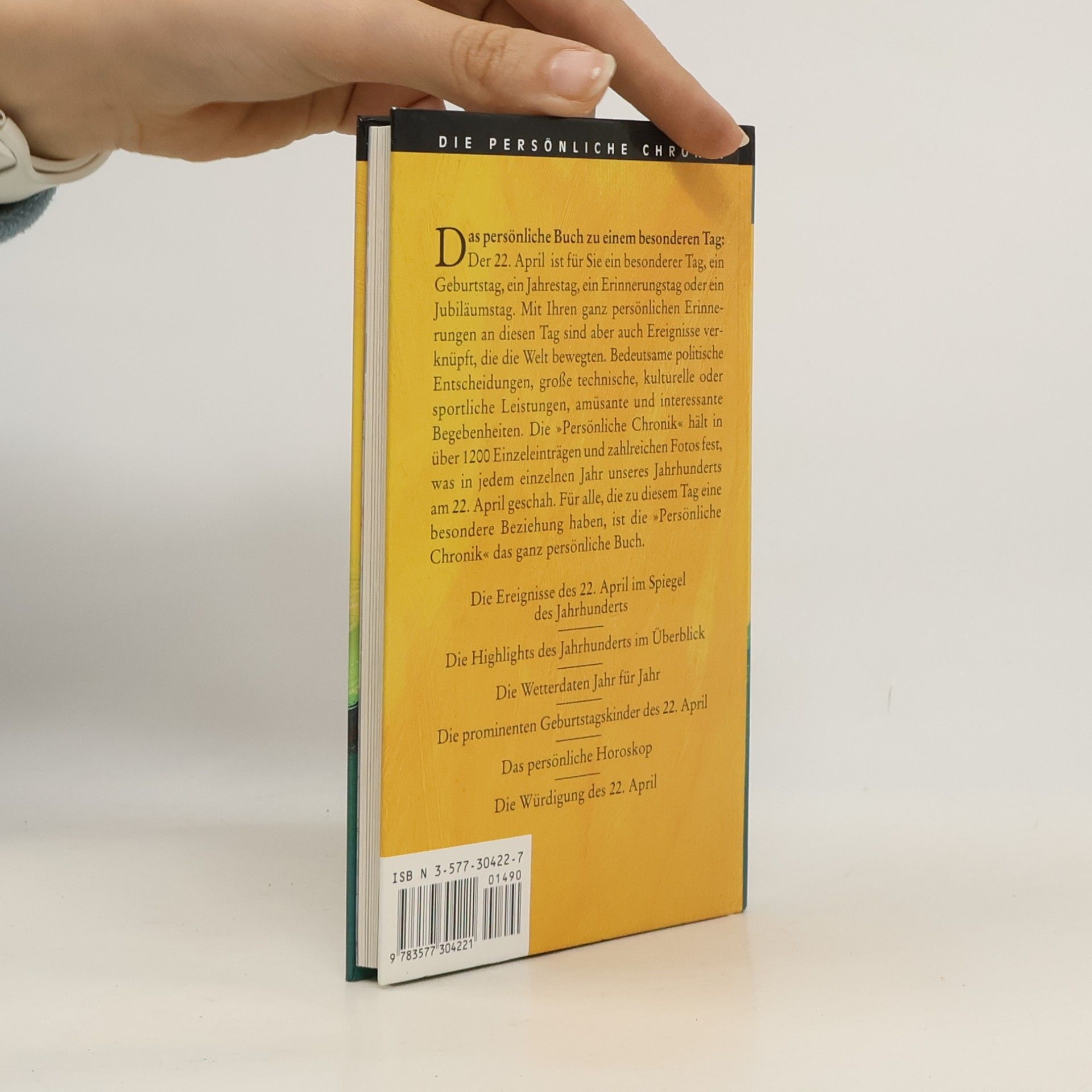 Kolektiv autorů Die persönliche Chronik. Das Buch vom 22. April