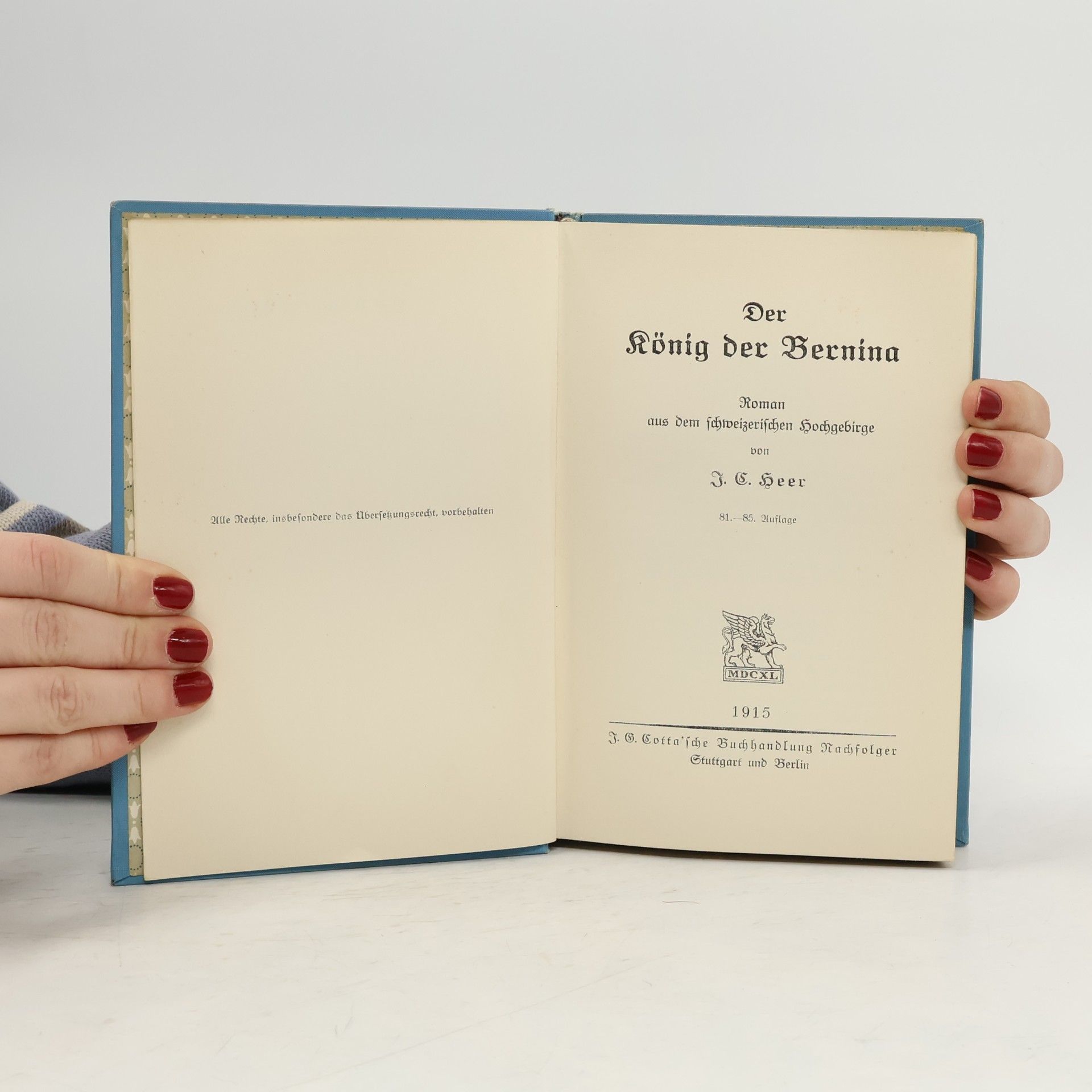 J. C. Heer Der König der Bernina