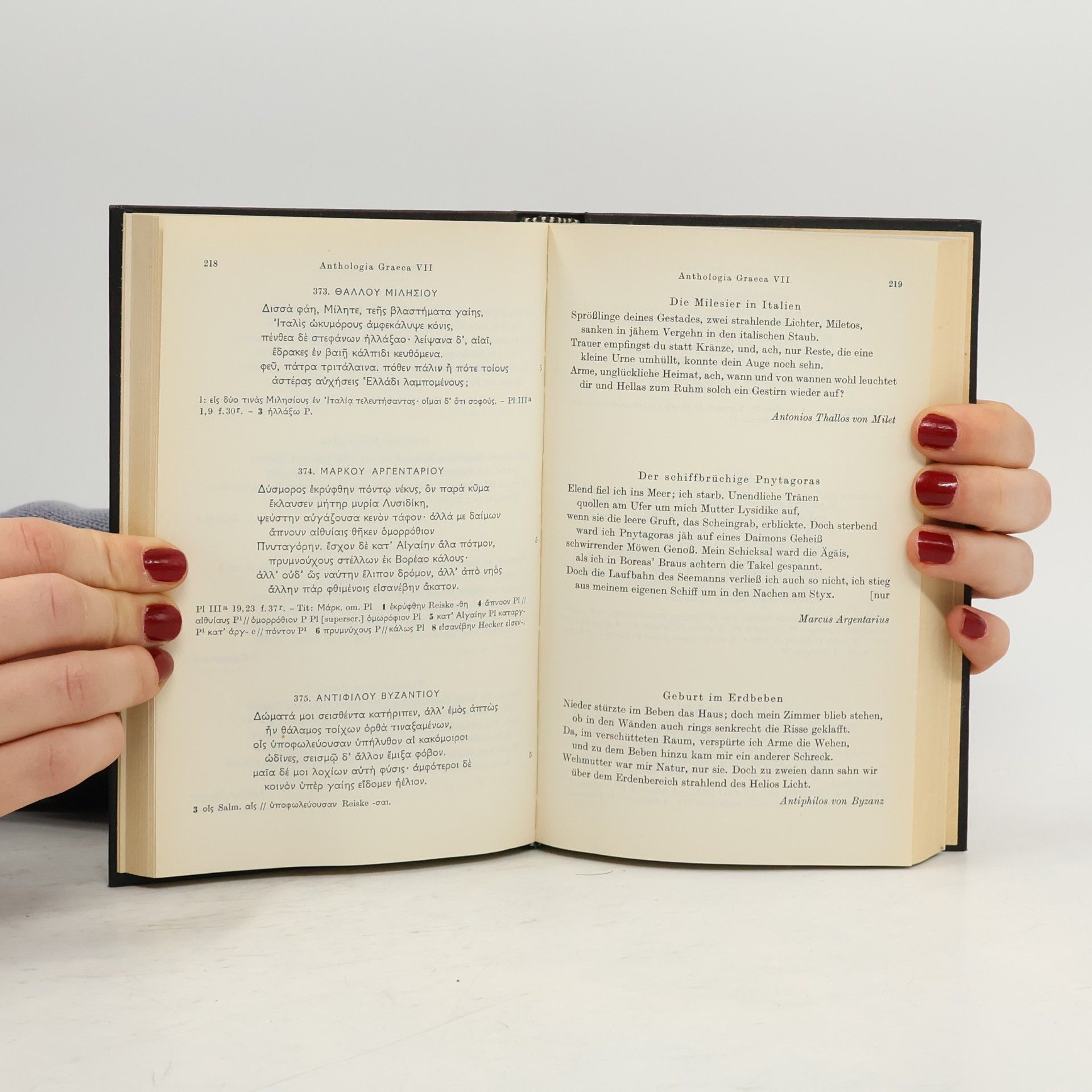 Collectif d'auteurs Anthologia Graeca Buch VII-VIII