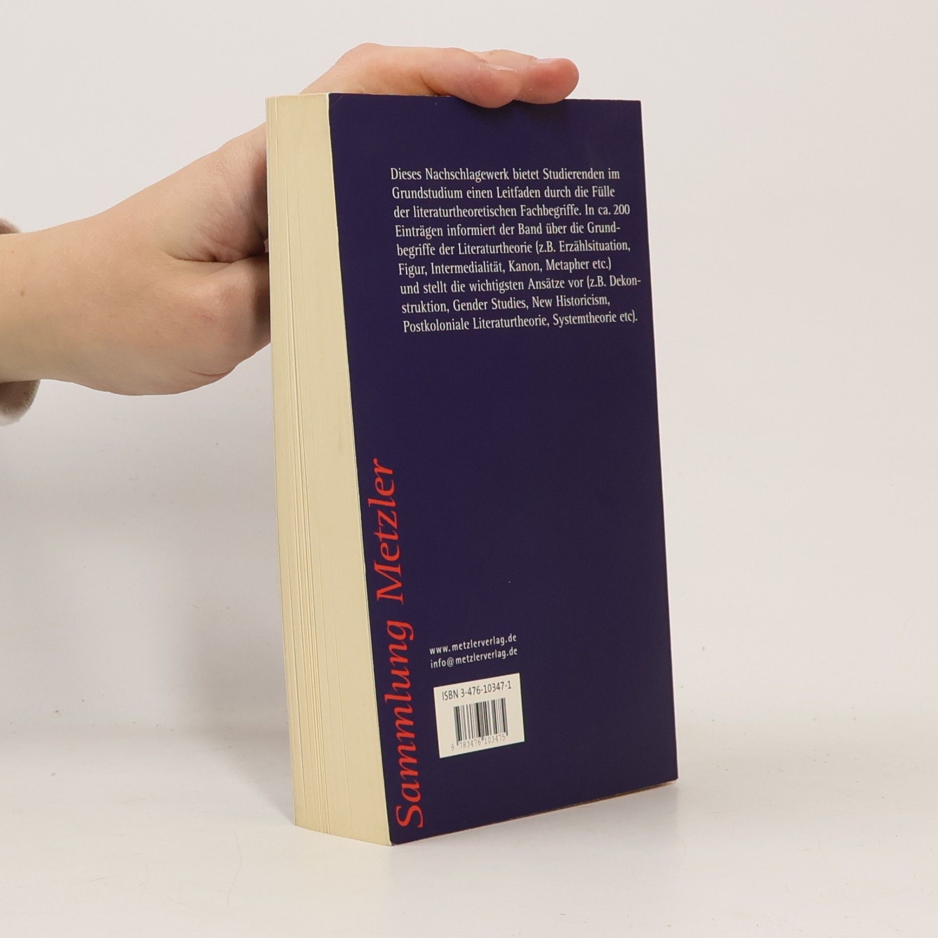 Ansgar Nünning Sammlung Metzler - 347: Grundbegriffe der Literaturtheorie