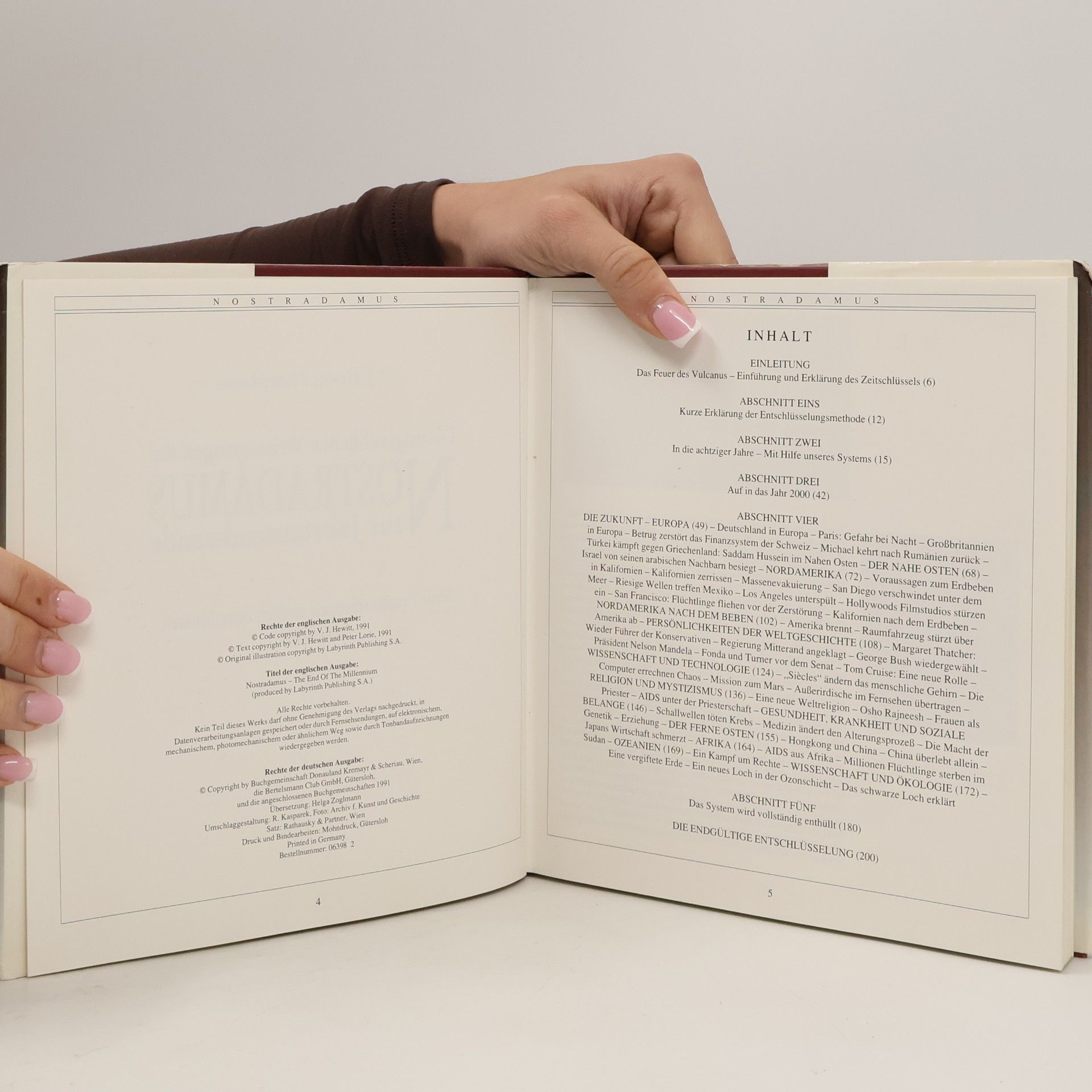 V. J. Hewitt Die unglaublichen Weissagungen des Nostradamus zur Jahrtausendwende 1992 - 2001