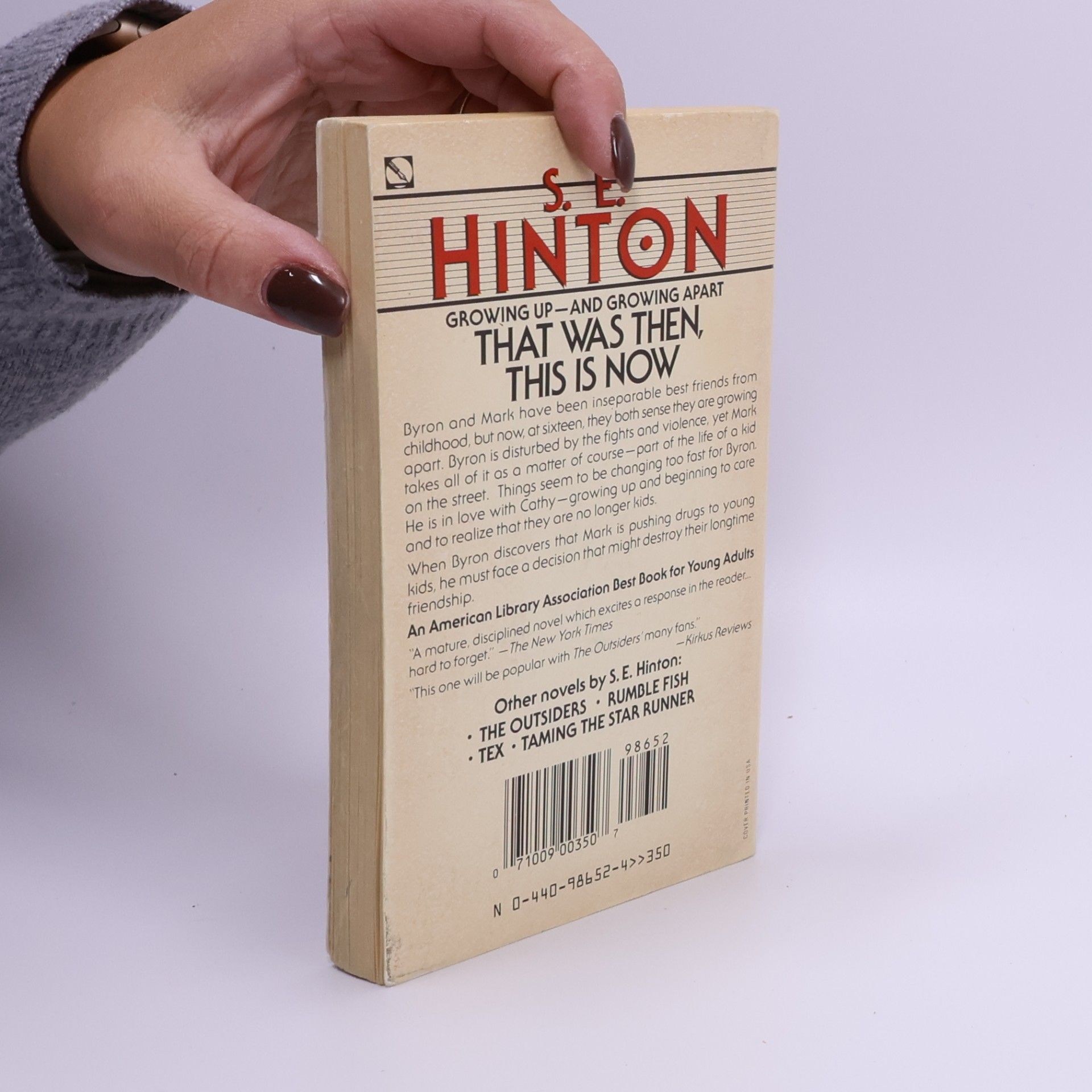 Susan E. Hinton That Was Then, This Is Now