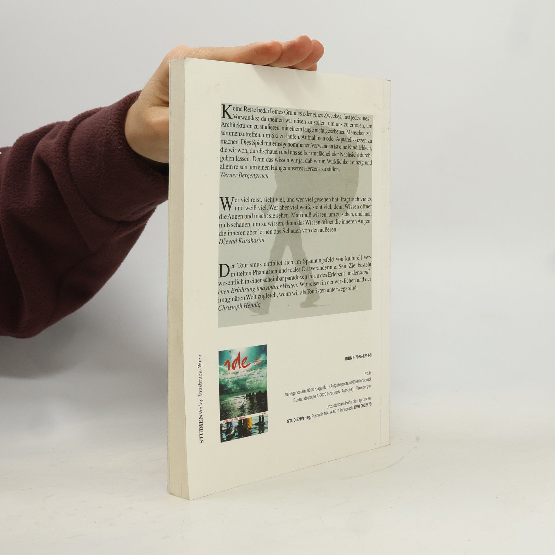 Werner Wintersteiner Ide - 2/98: Literatur und Reisen