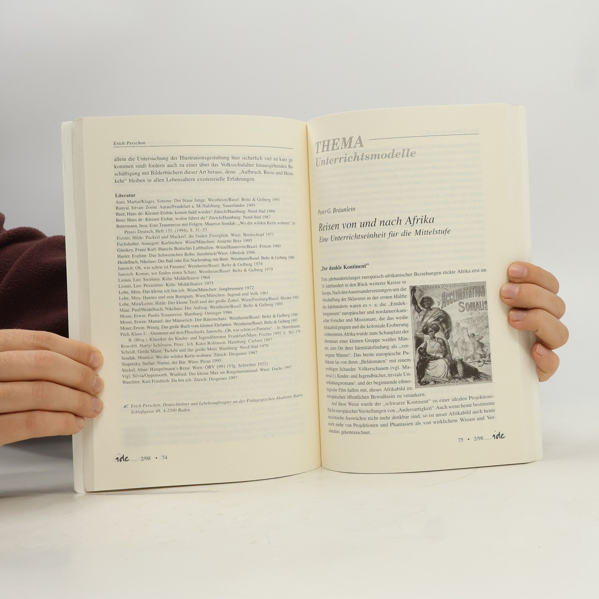 Werner Wintersteiner Ide - 2/98: Literatur und Reisen