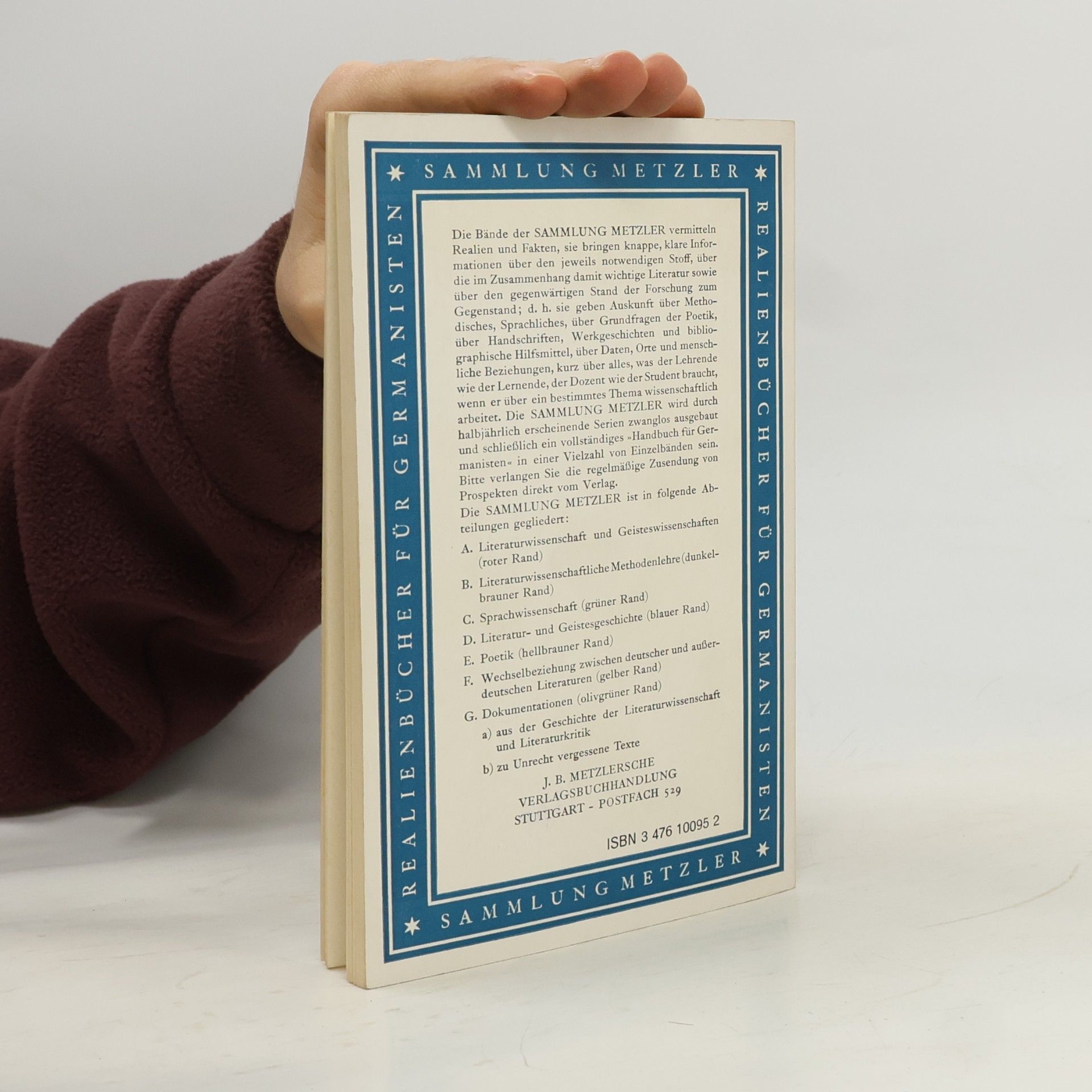 Cornelius Sommer Sammlung Metzler: Realienbücher für Germanisten, Abteilung Literaturgeschichte - 95: Christoph Martin Wieland