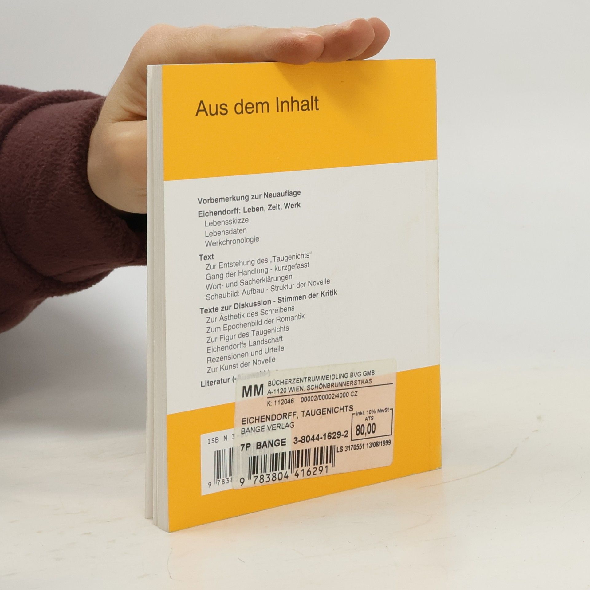 Reiner Poppe Erläuterungen zu Joseph von Eichendorff, Aus dem Leben eines Taugenichts