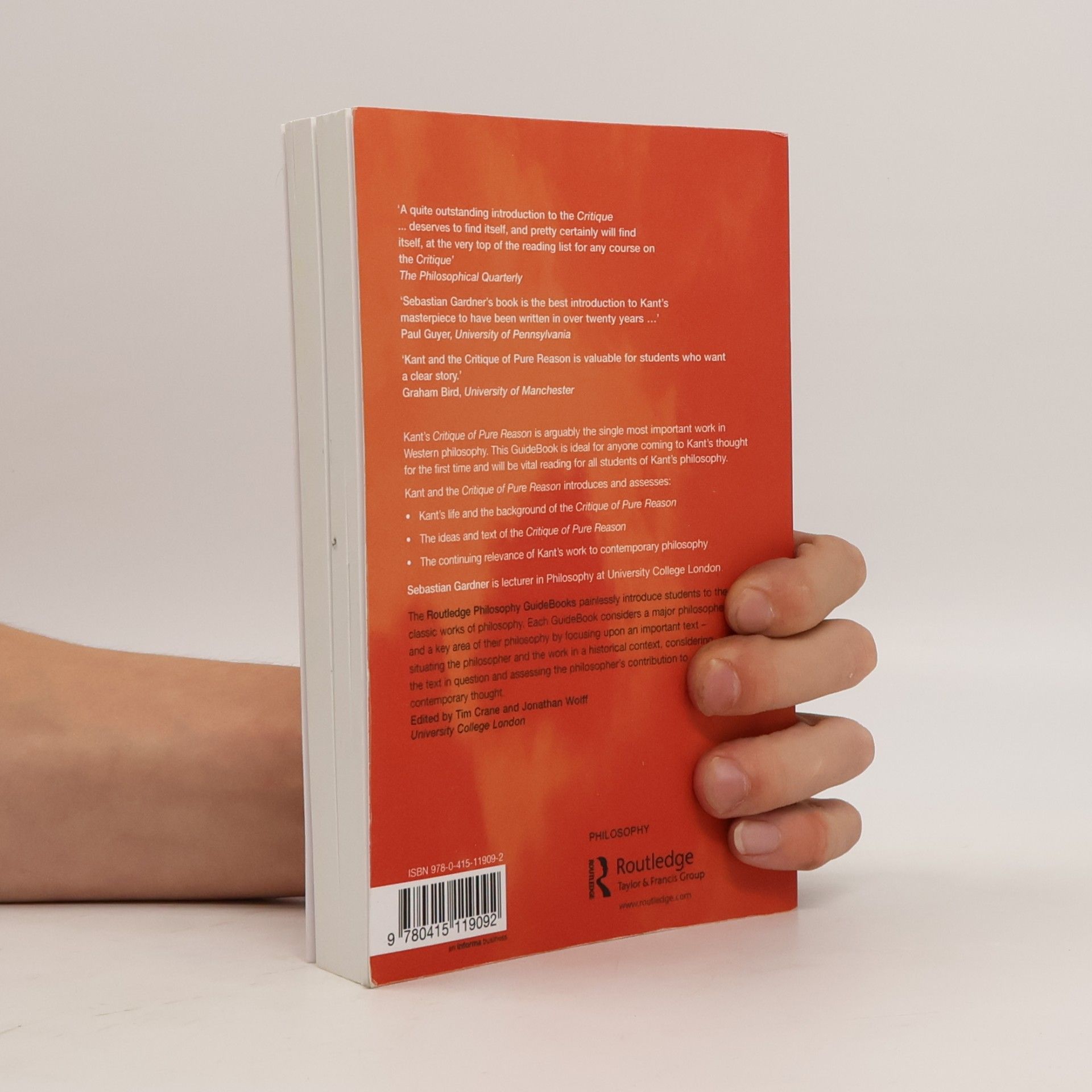 Sebastian Gardner Routledge Philosophy Guidebooks: Kant and the Critique of Pure Reason