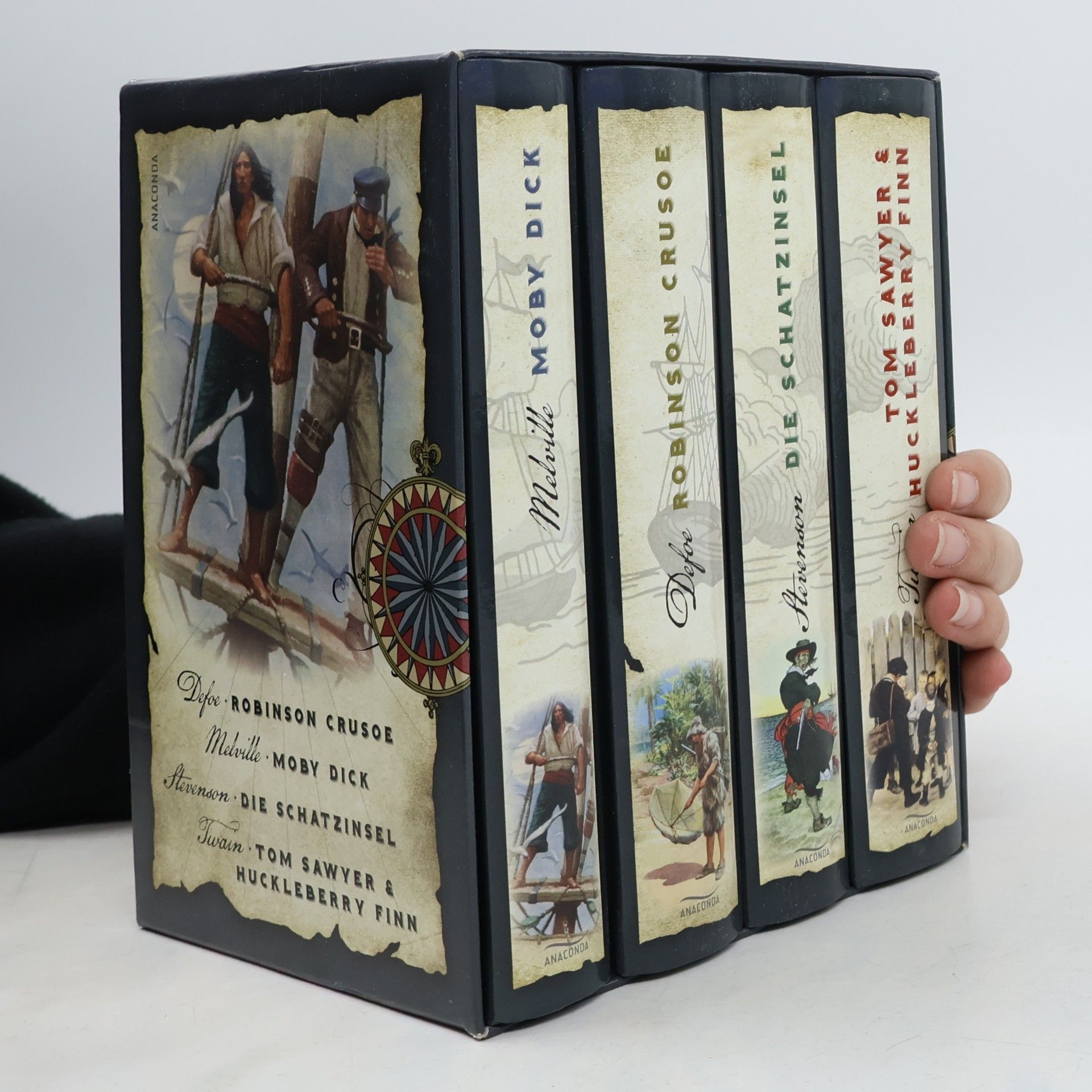 Robinson Crusoe. Moby Dick. Die Schatzinsel. Tom Sawyer & Huckleberry Finn