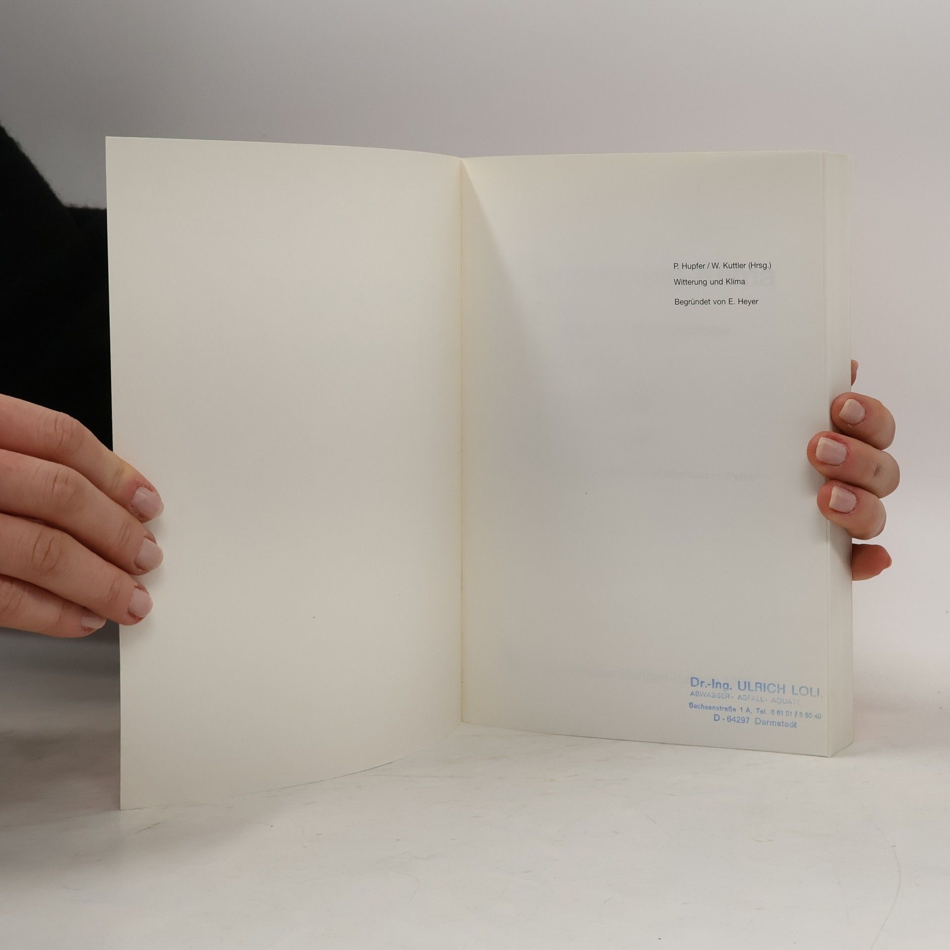 Peter Hupfer Witterung und Klima - 10. Auflage