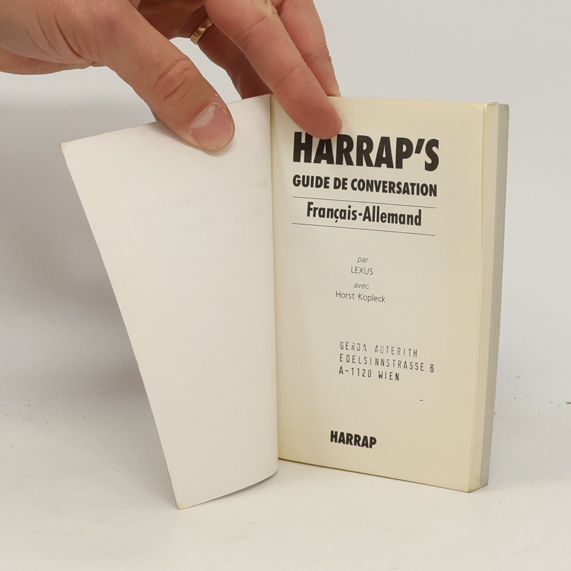 Ewald Osers Harrap's Guide de Conversation