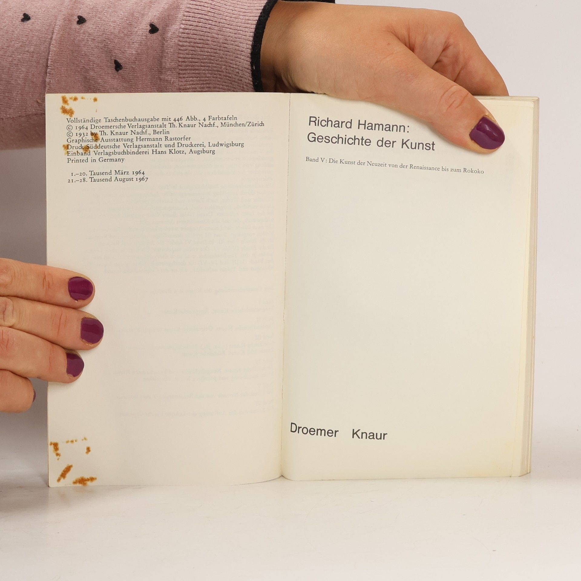 Richard Hamann Geschichte der Kunst V.
