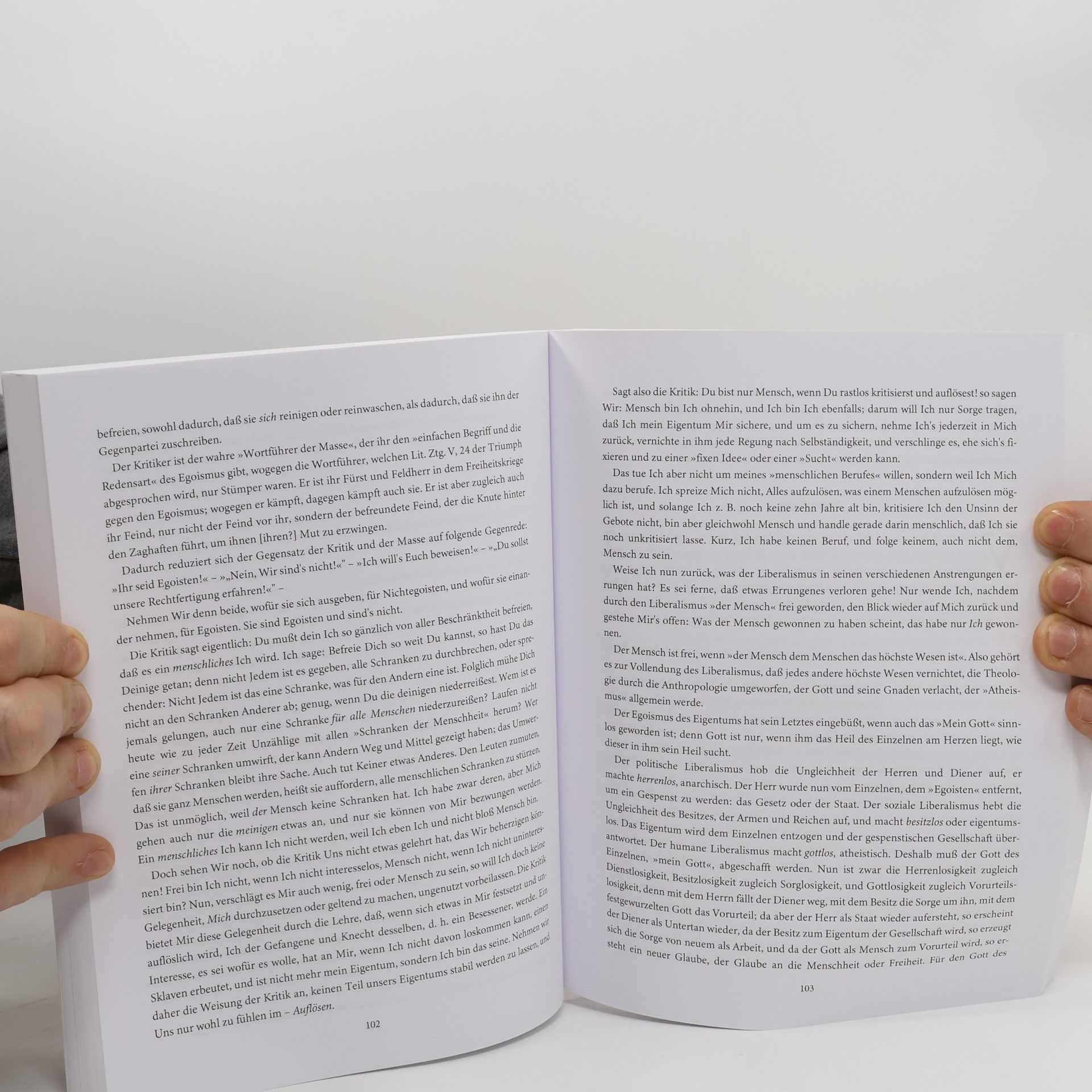 Max Stirner Max Stirner: Der Einzige und sein Eigentum. Vollständige Neuausgabe.
