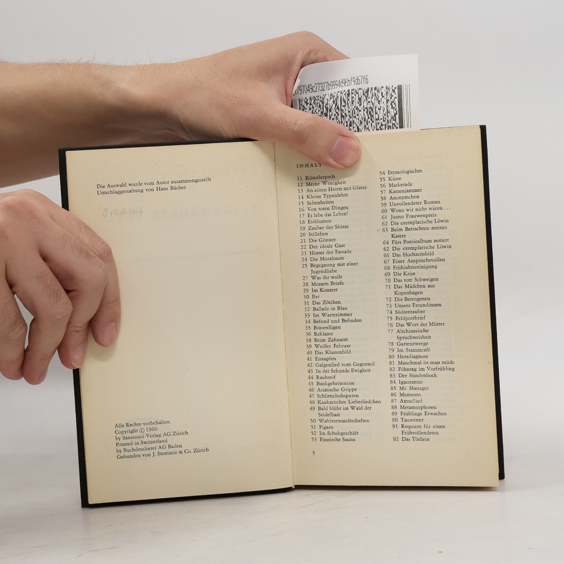 Hans Bacher Ausgewählte Verse