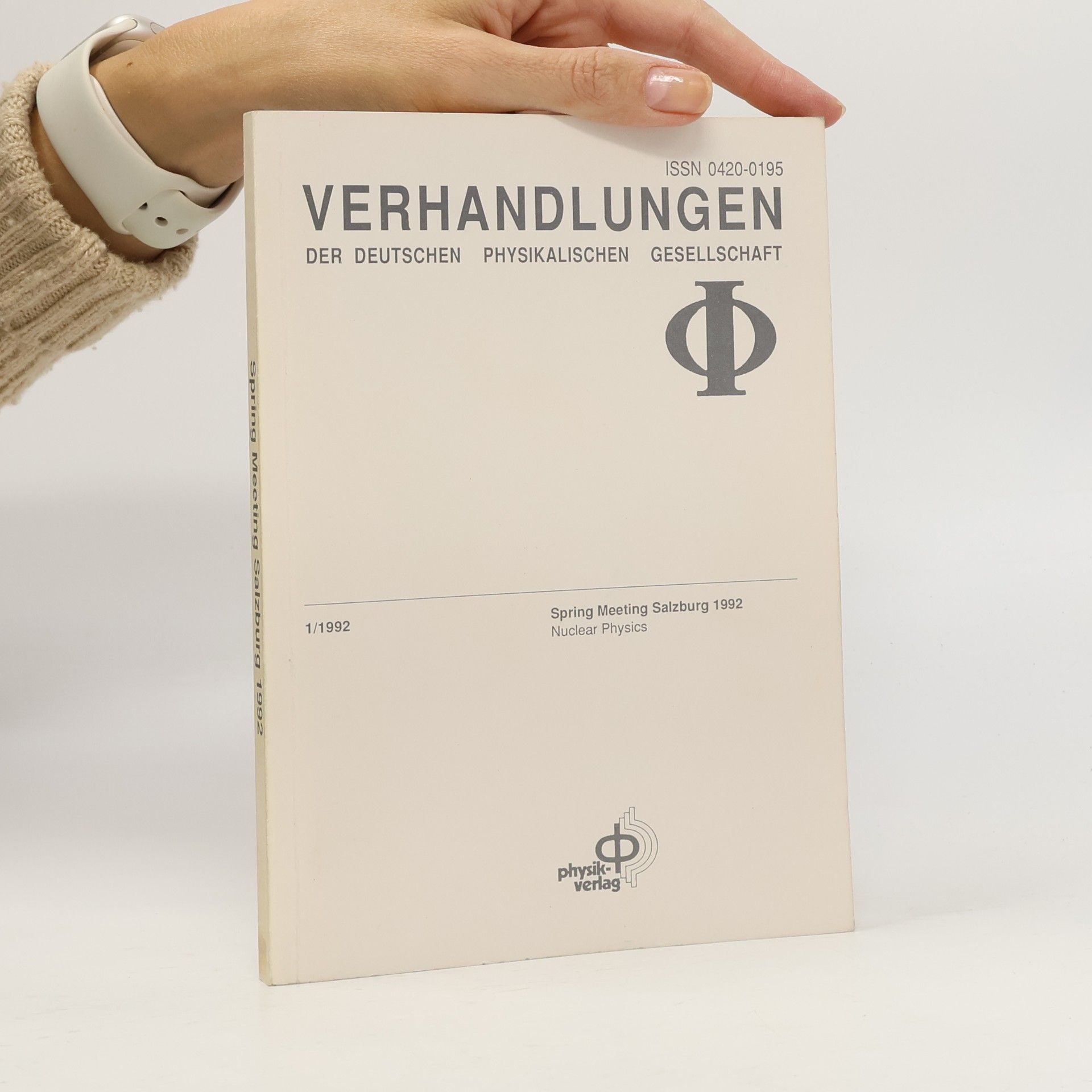 Various authors Verhandlungen der Deutschen Physikalischen Gesellschaft